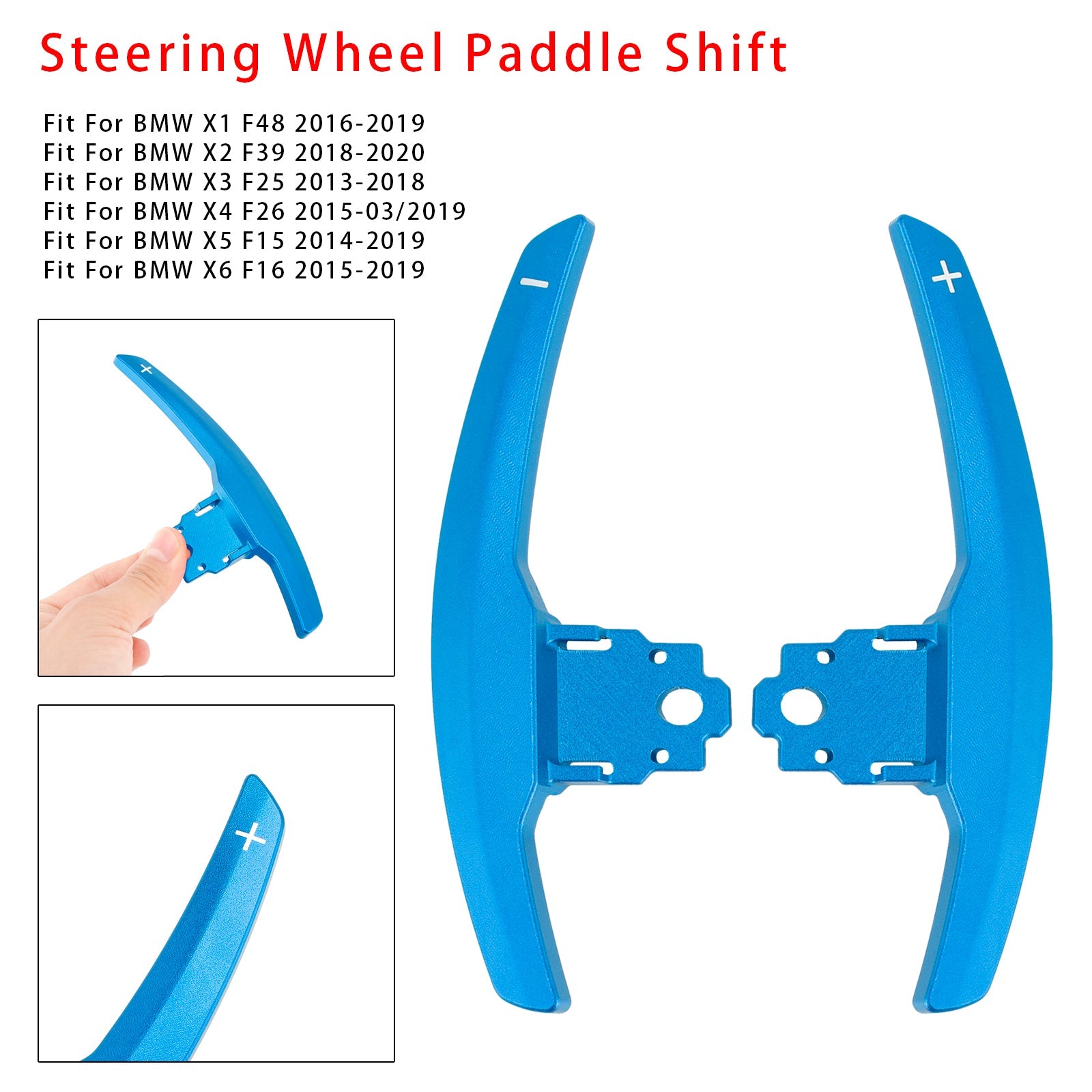 Paddle Shifter Extension For BMW F Series F30 F31 F32 F10 X3 X5 Aluminium Blue