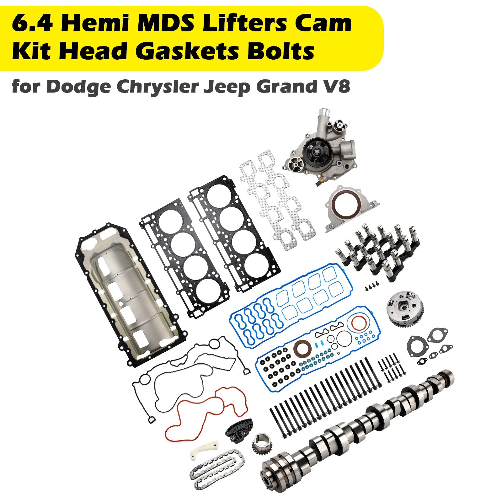 2012 2013 2014 2015Dodge Charger 6.4L 392ci V8 HEMI  6.4 Hemi MDS Lifters Cam Kit Head Gaskets Bolts 53021726AD 53022340AC