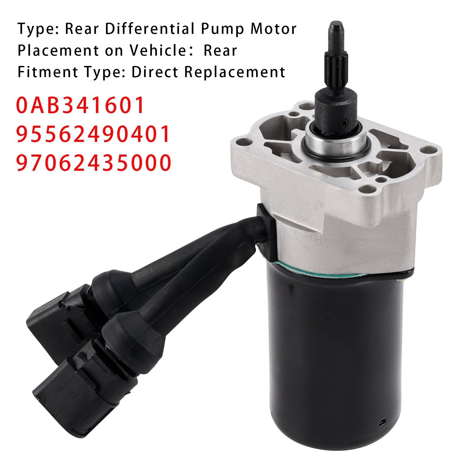 2004-2006 VW Touareg Touareg 7L6, 7L7, 7LA 3.2L Rear Differential Pump Motor 95562490401