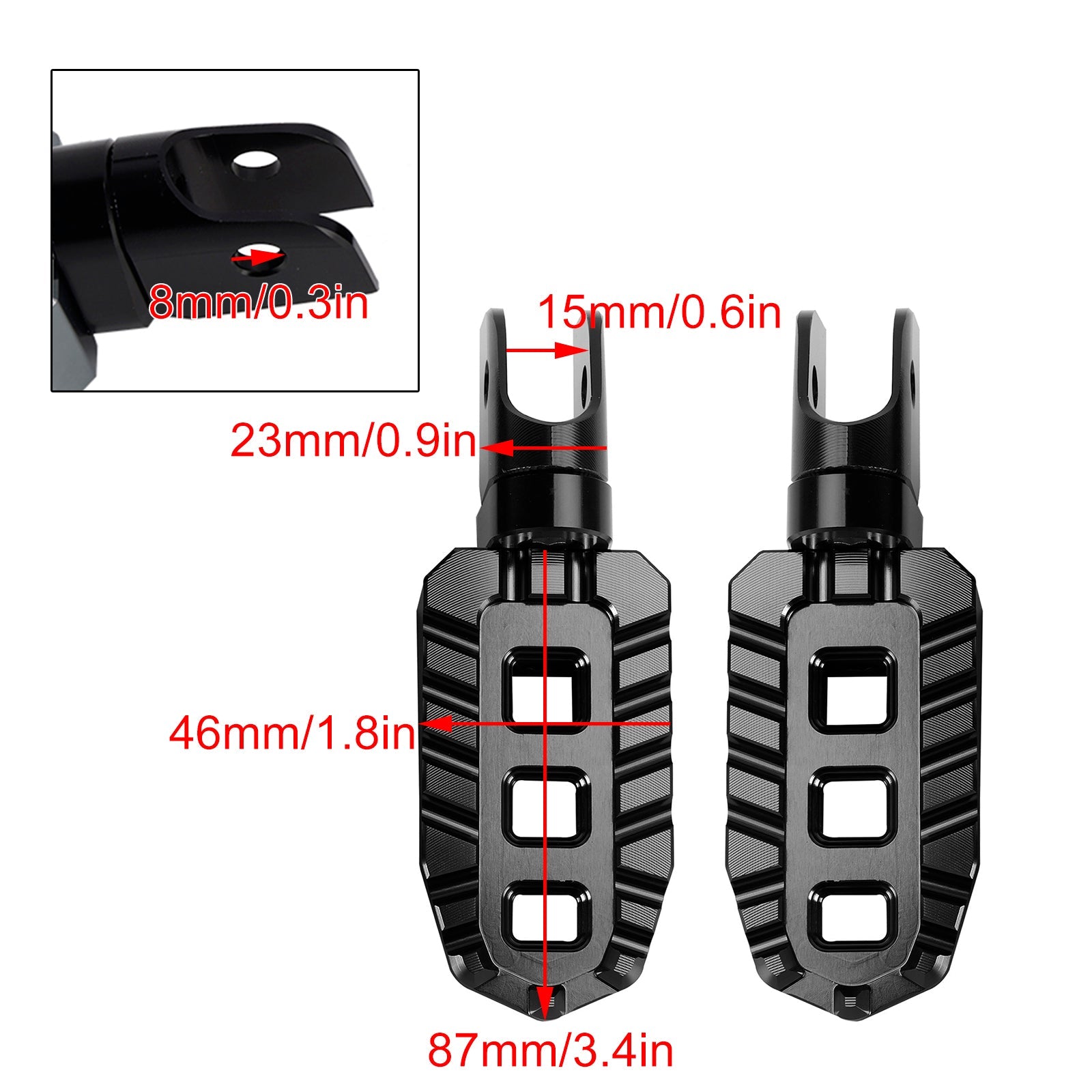 Front Footrests Foot Pegs fit for BMW R1300GS F900GS F800GS S1000XR 2023-2024