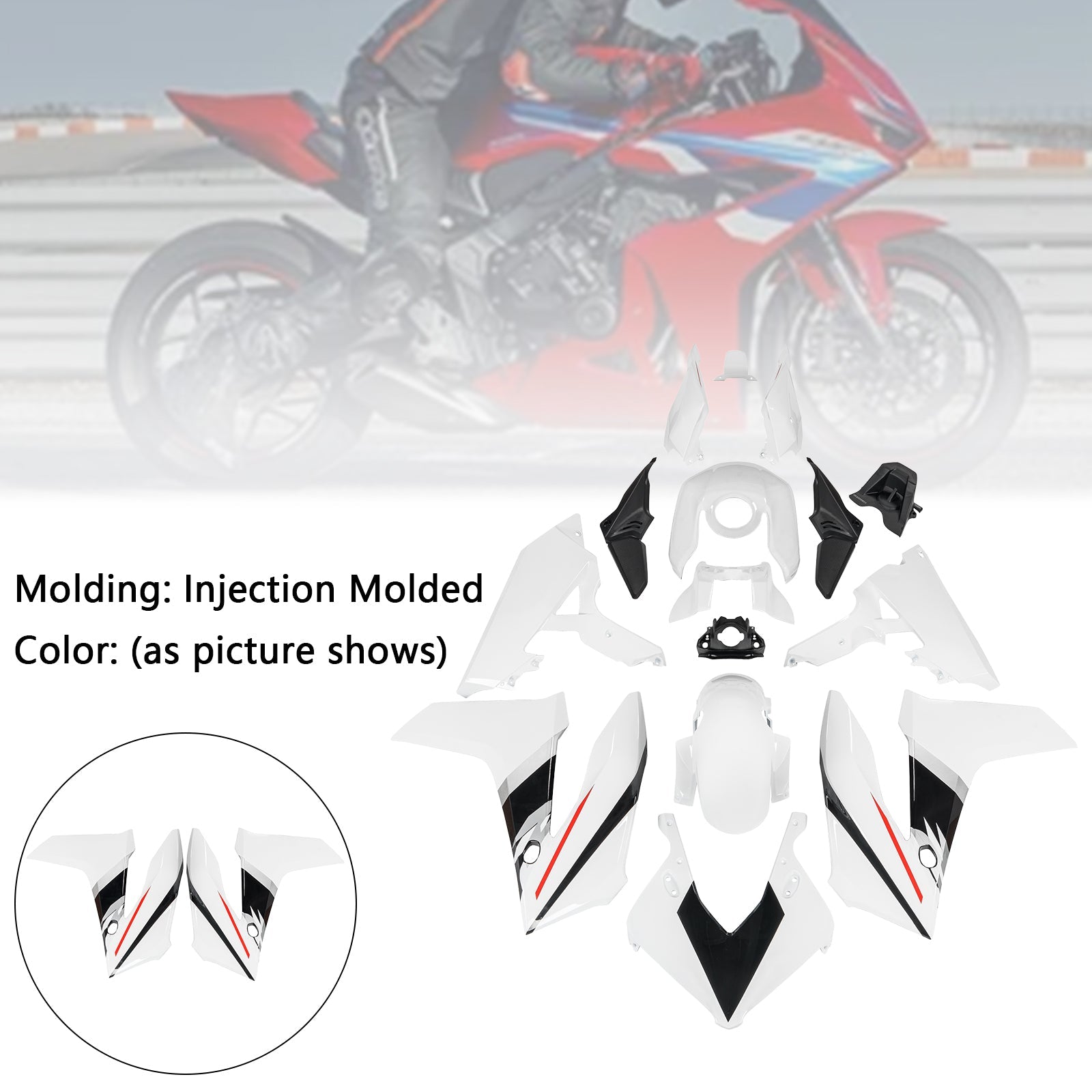 Injection ABS Plastic Bodywork Fairing Kit for Honda CBR650R 2024-2025
