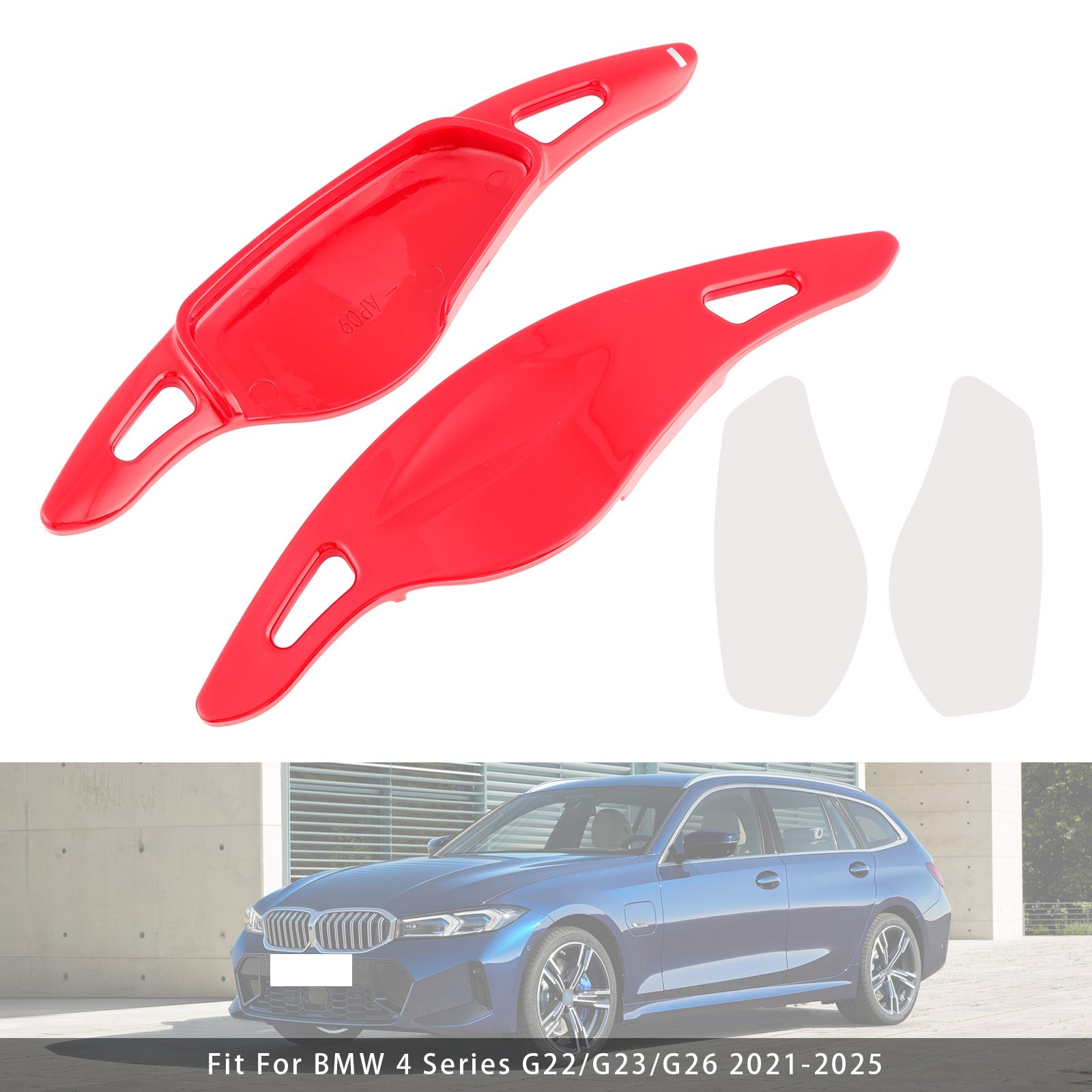 Steering Wheel Paddle Shifter Extensions For BMW G05 X5 F95 X5M G07 X7 G22 Red