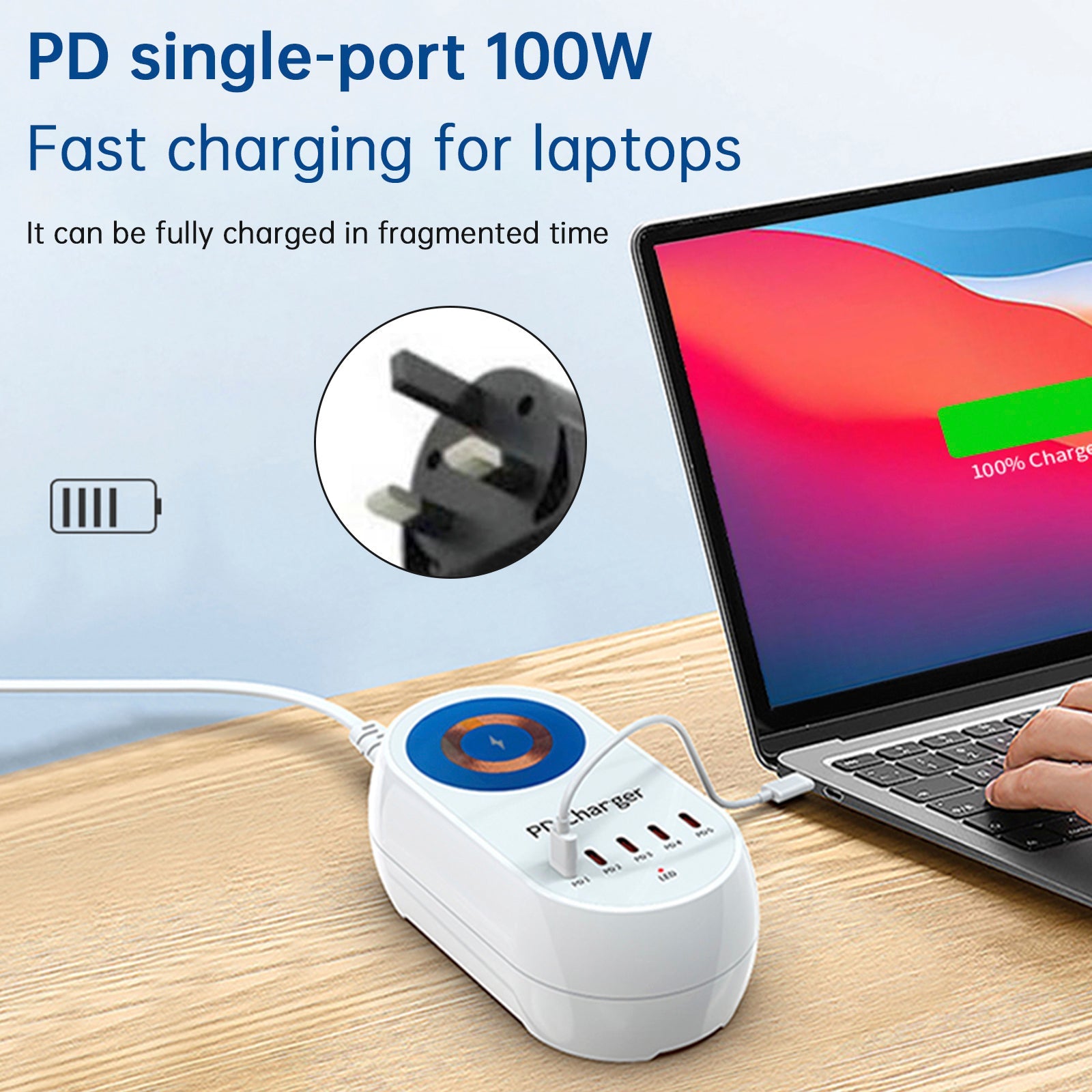140W Charger Magnetic Wireless Fast Charging PD100W Laptop Mobile Phone Charger