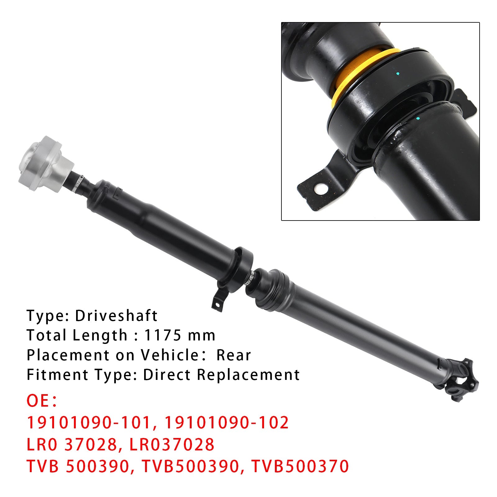 2006-2013 Land Rover Range Rover Sport Rear Drive Shaft Assembly TVB500370