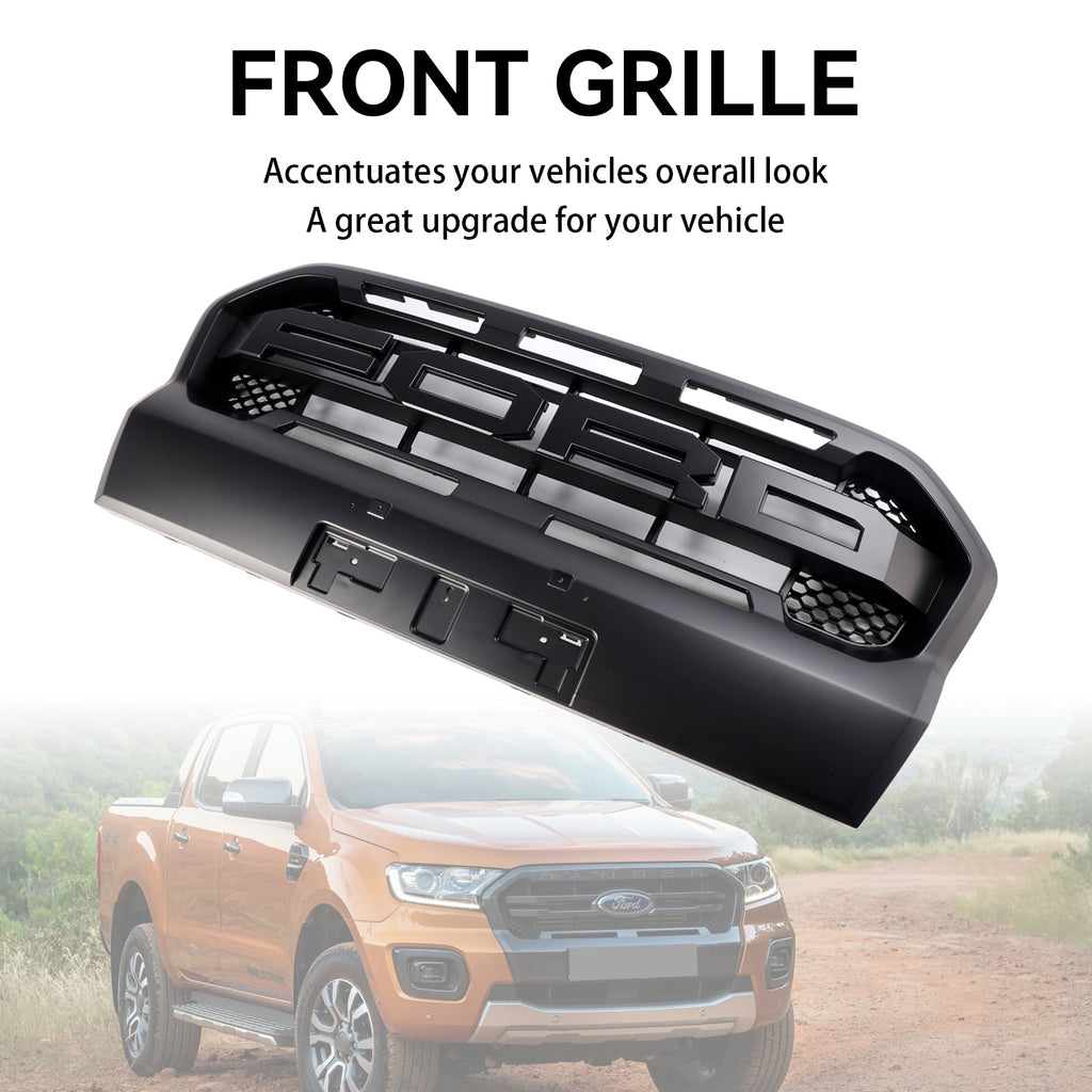 Ford Ranger 2019-2023 T8 Matt Black Ranger Raptor Style Front Bumper G
