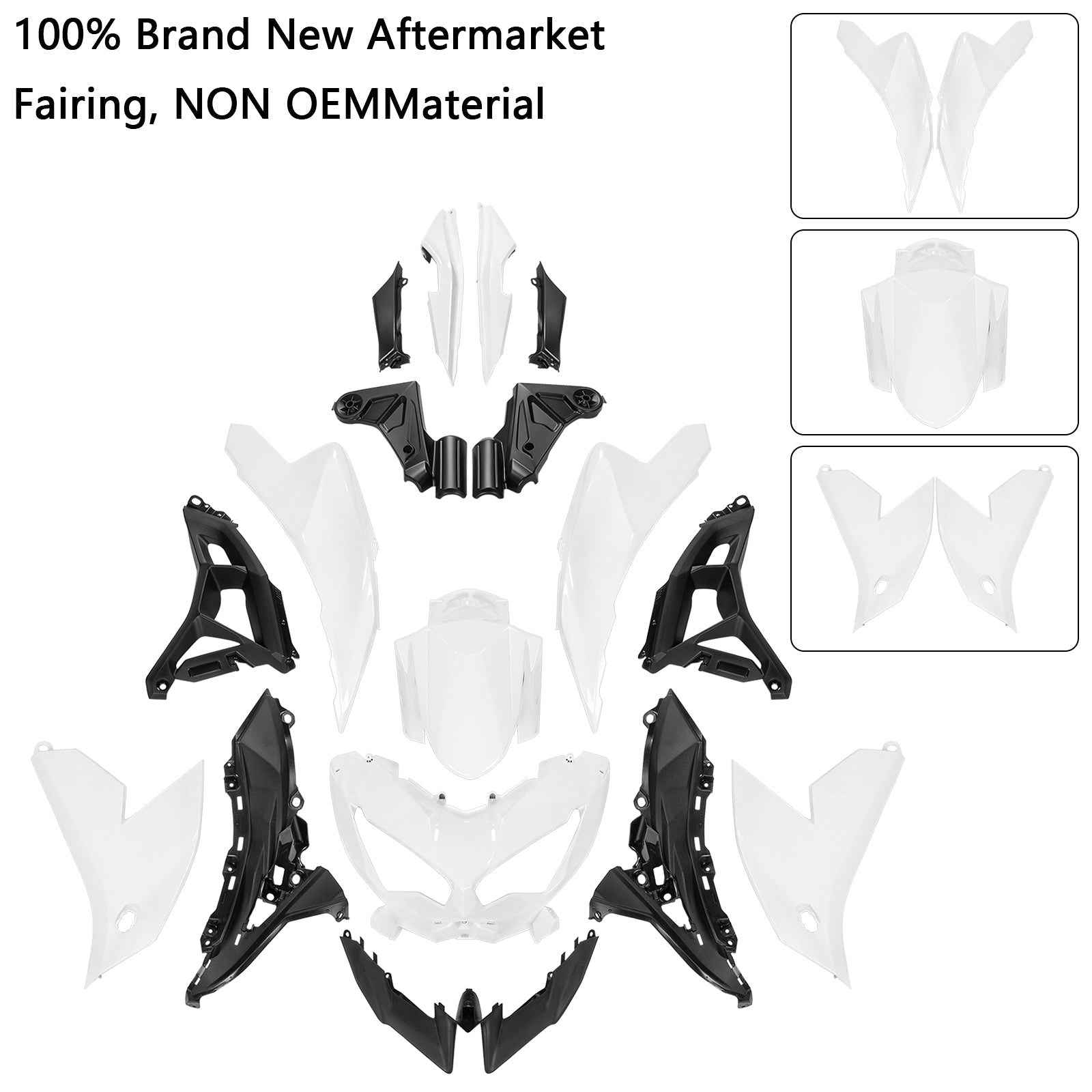 Injection ABS Bodywork Fairing Kit For Kawasaki VERSYS 650 KLE 2022-2024 03#