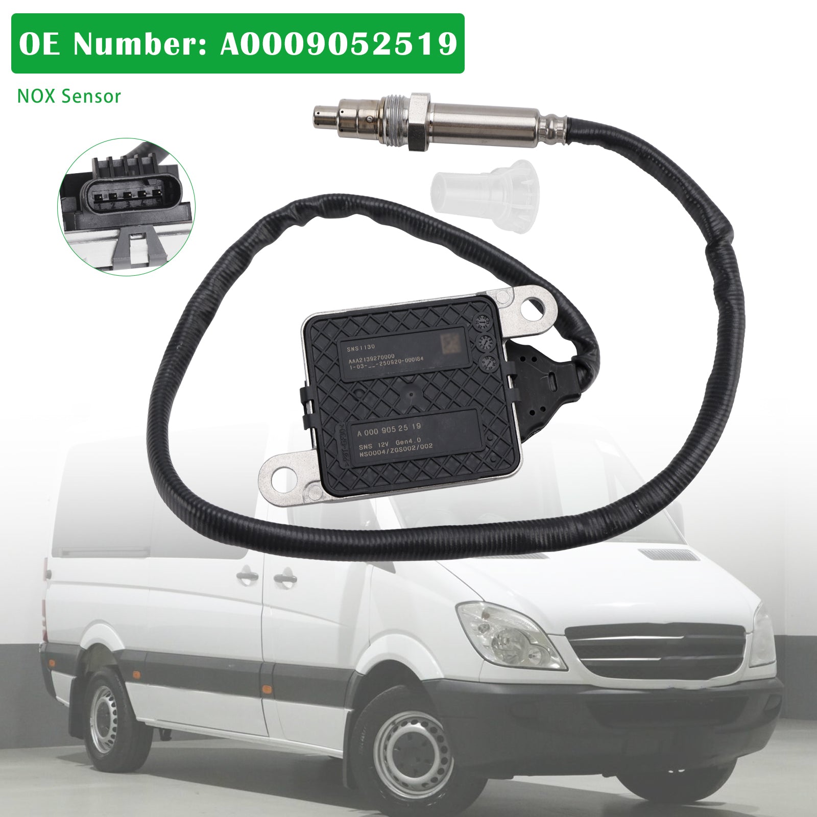 06.2006-09.2020 MERCEDES-BENZ Sprinter 4.6-T Panel Van (W906) NOX Sensor Oxygen Sensor A0009052519