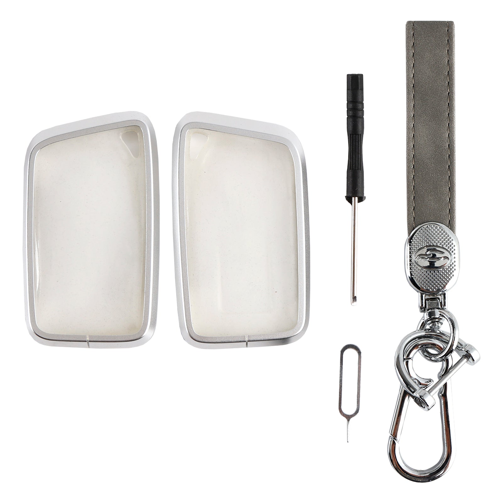 Lexus IS GS ES RX Alloy Aluminum TPU Soft Film Car Key Gray Case Cover