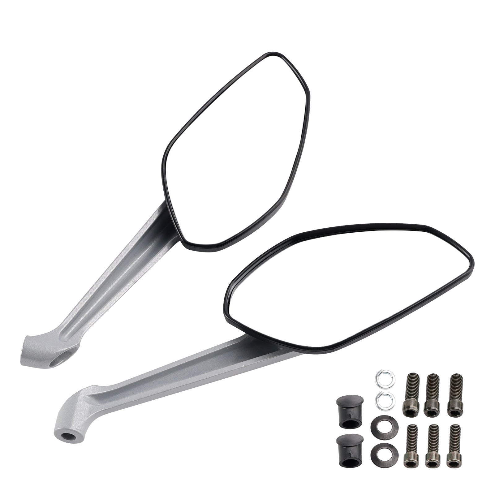 BLACK PAIR REAR VIEW MIRRORS FOR DUCATI MONSTER 797 821 STRIPES 1200 S 2014-2017