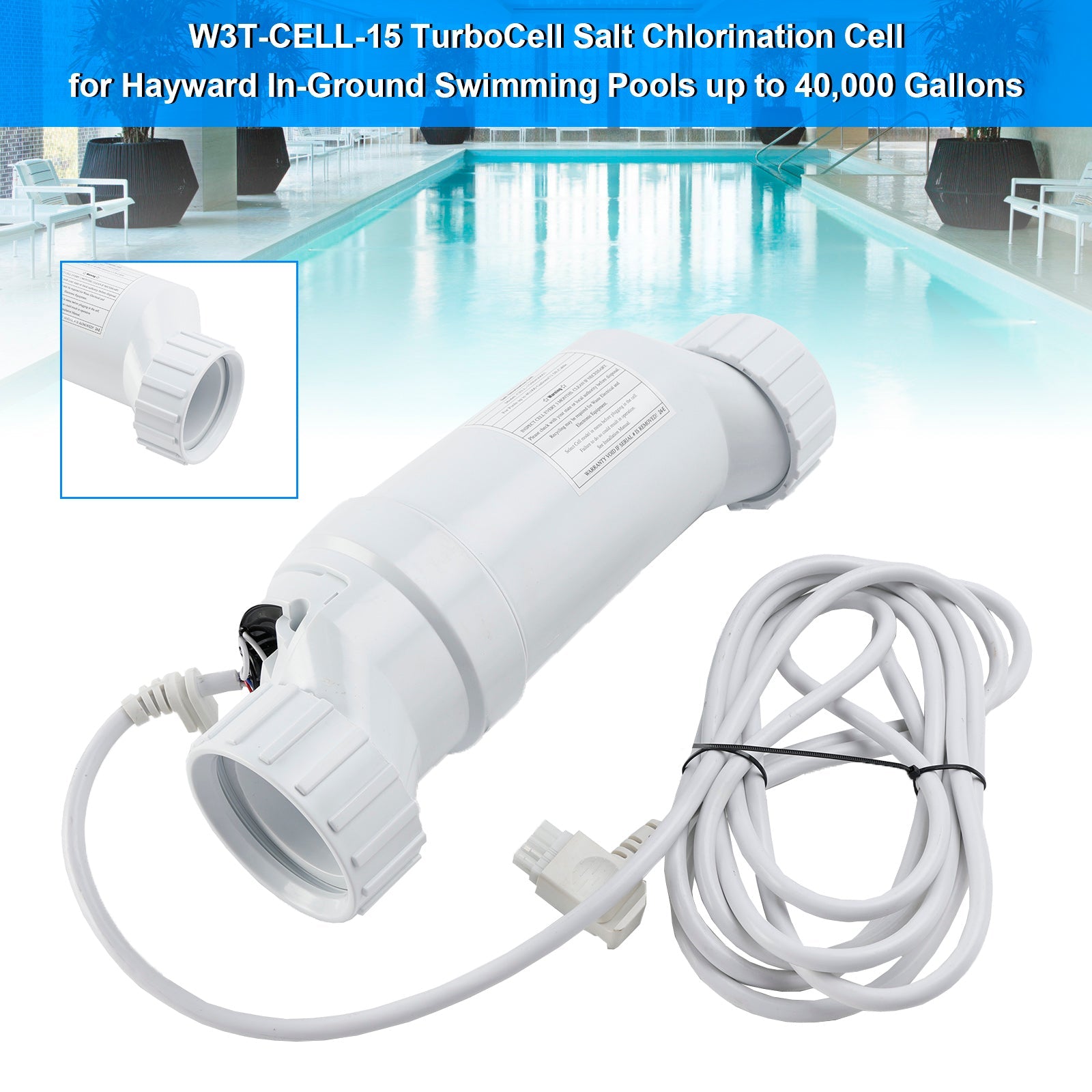 W3T-CELL-15 TurboCell Salt Chlorination Cell for Hayward up to 40 000 Gallons