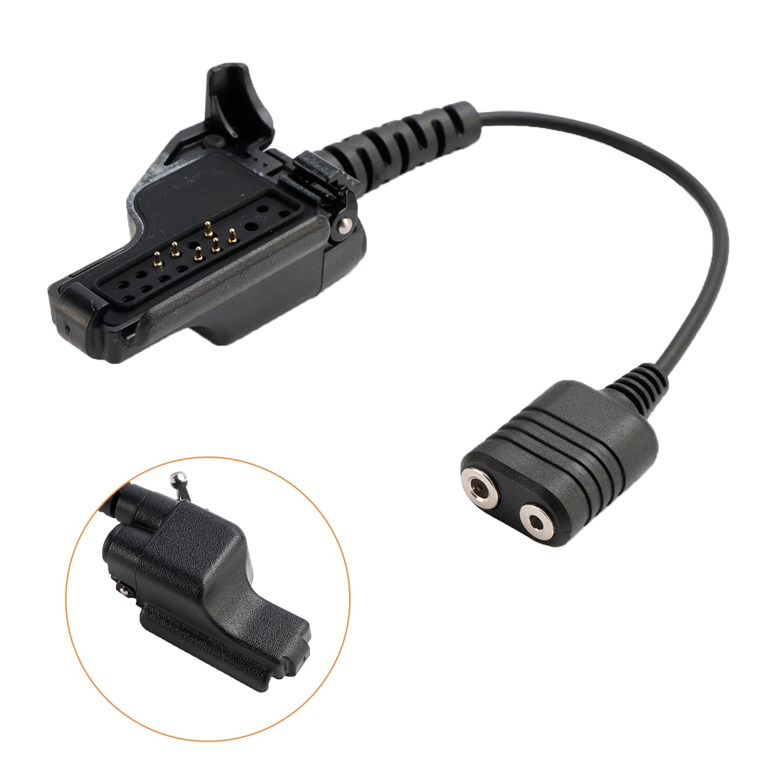 K Interface Headset Port Converter Cable for HT1000 MTS2000 GP900 MTX838 XTS2500