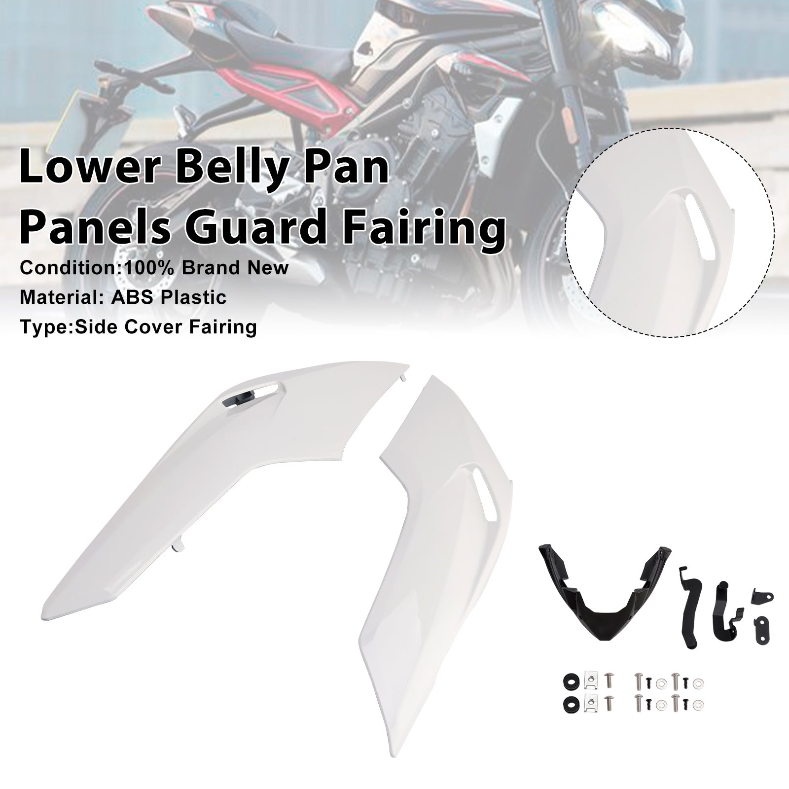 Lower Belly Pan Panels Guard Fairing For Street Triple 765 R/RS 2020-2022