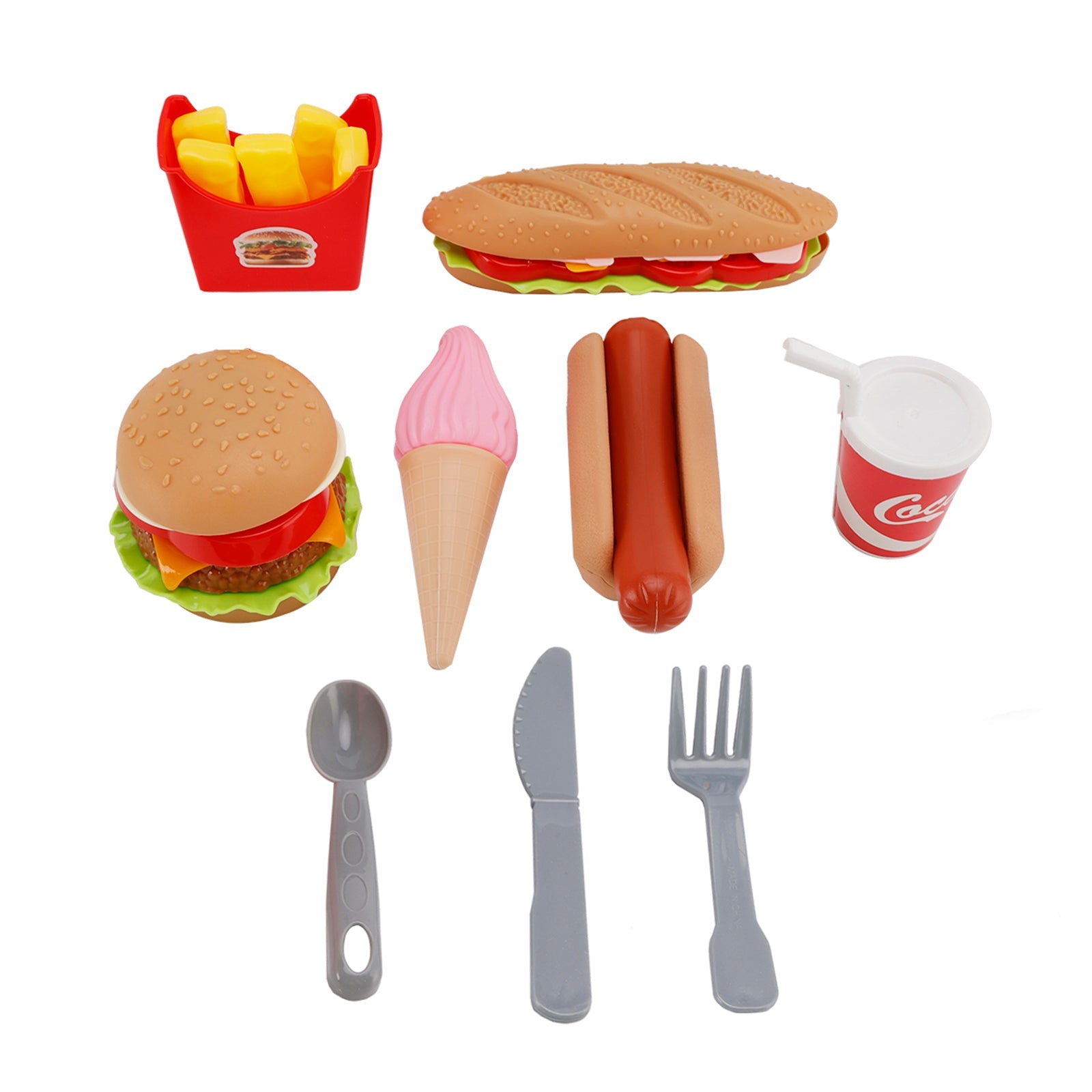 Hamburger Ice Cream Play Food Pretend Toys Kitchen Set Children Toy Set For Kid