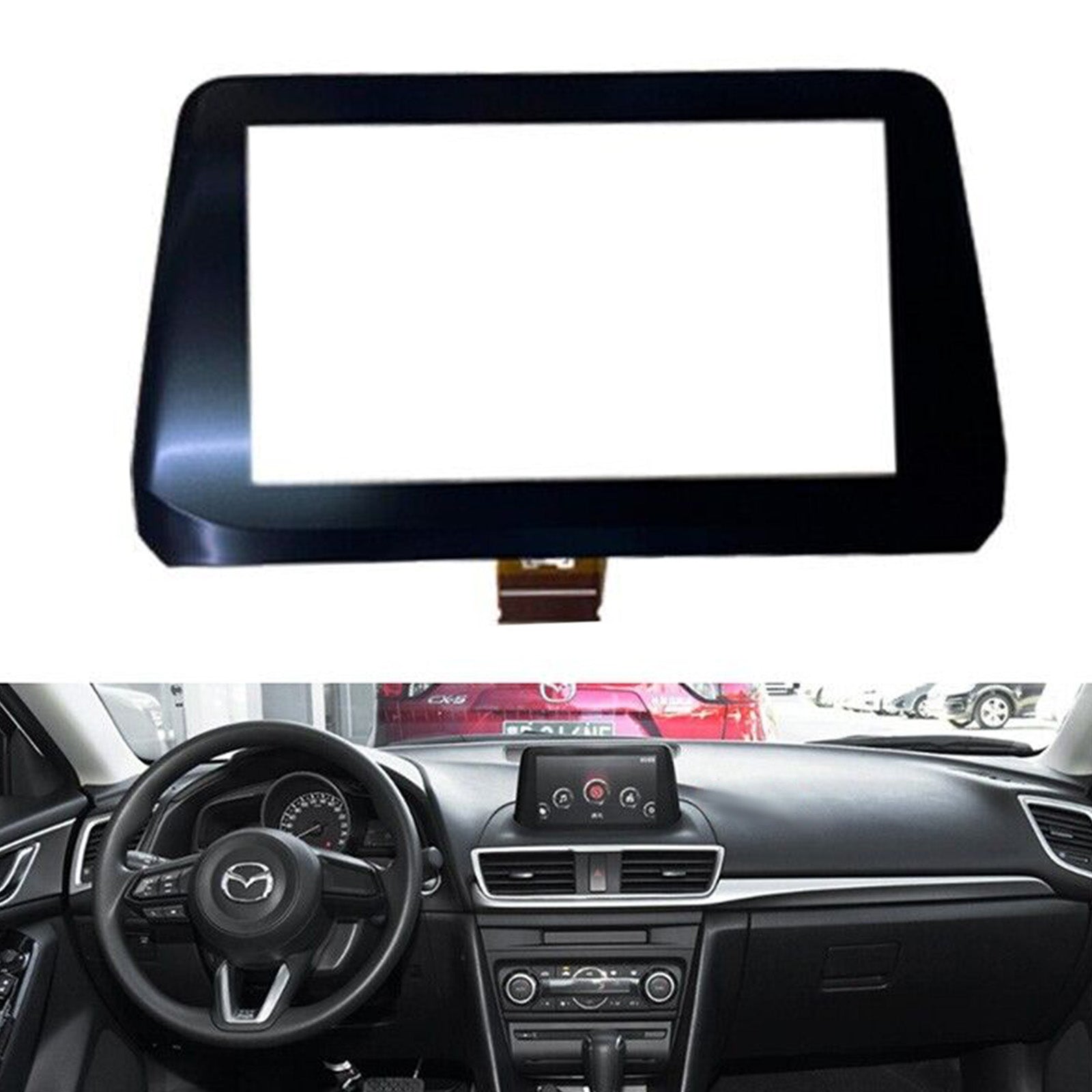 Mazda 3 GPS Alexa 17-2018 With Frame 7 Inch Touch Screen Digitizer B61A611J0