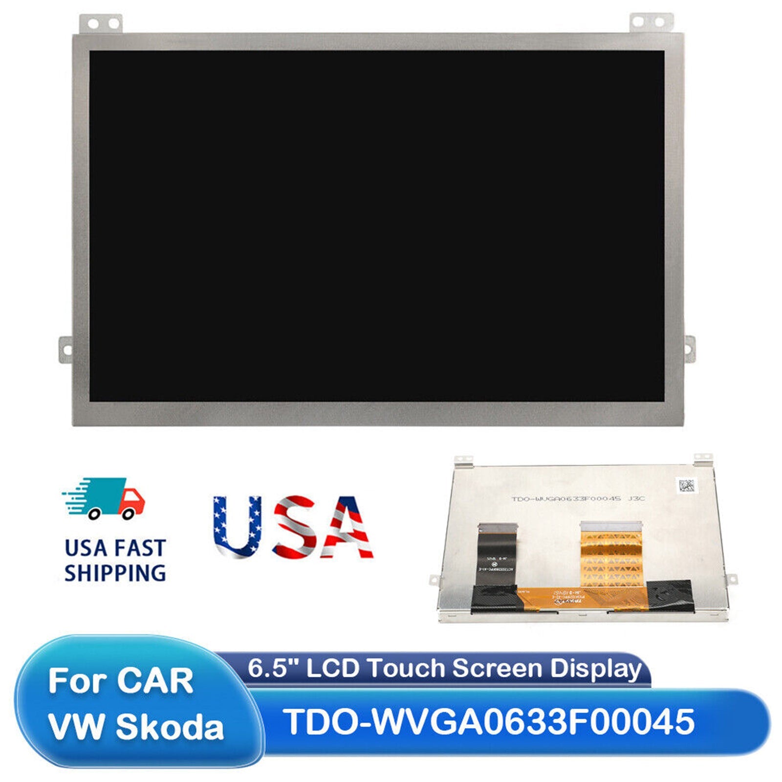 6.5" LCD Touch Screen Display For VW Skoda MIB STD2 684 200 TDO-WVGA0633F00045