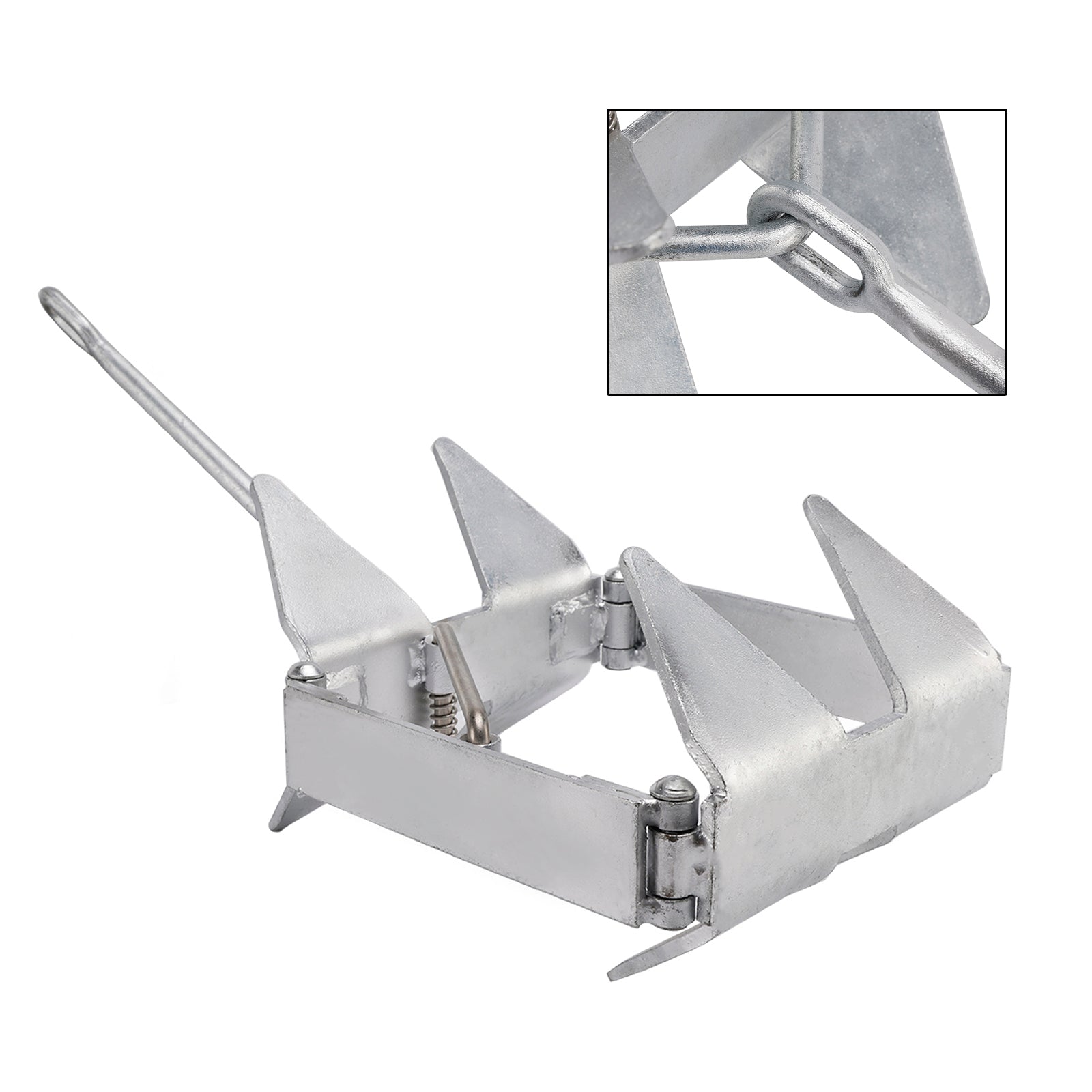 Hot-Dipped Boat Anchor 13Lbs Foldable Sliding Box Anchor Fits For Boat