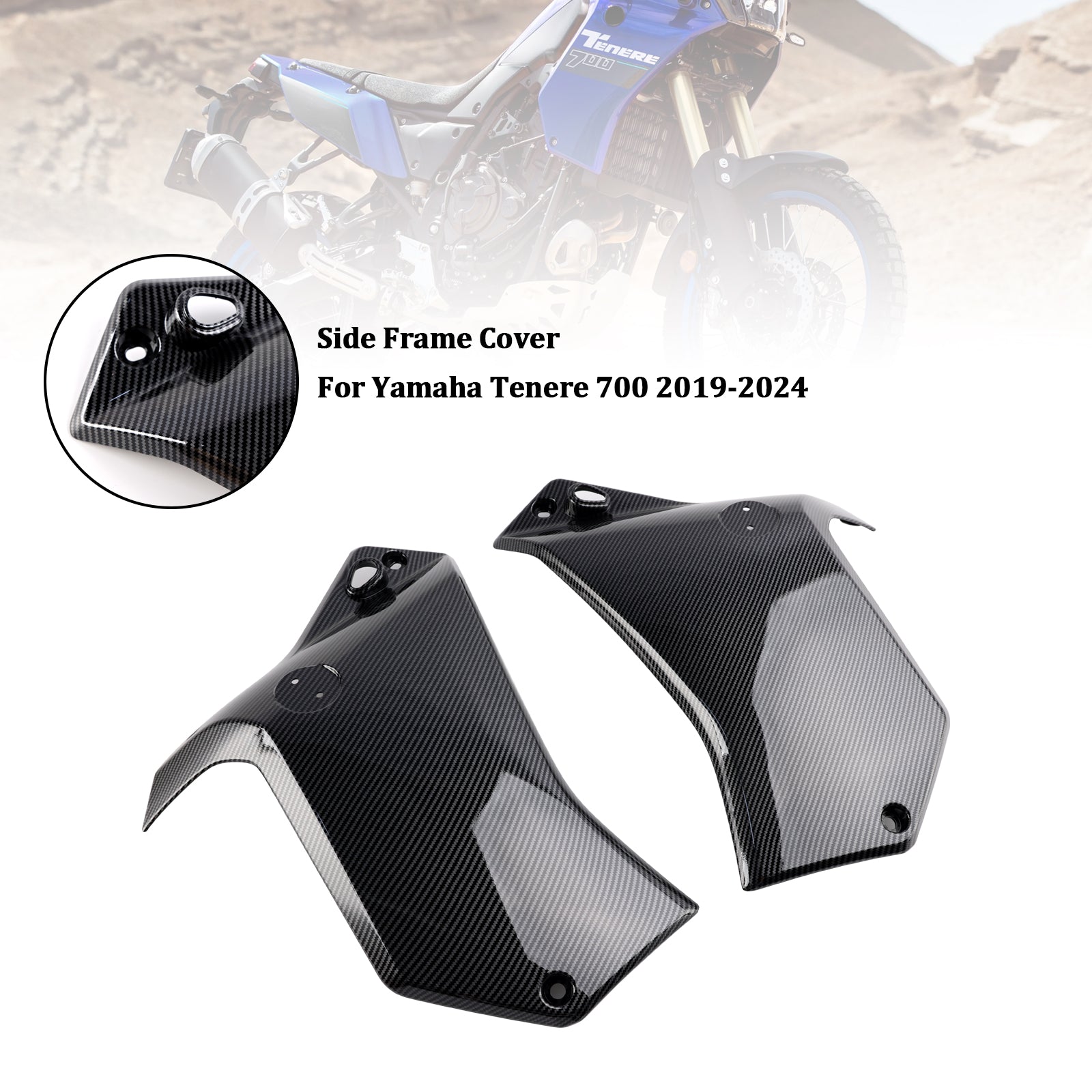 Side Frame Panel Protector Fairings Cover For Yamaha Tenere 700 2019-2024