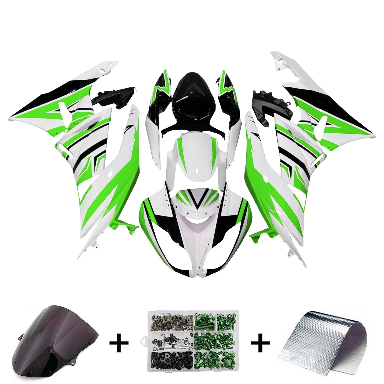 Injection Fairing Kit Bodywork Plastic ABS fit For Kawasaki ZX6R 636 2009-2012