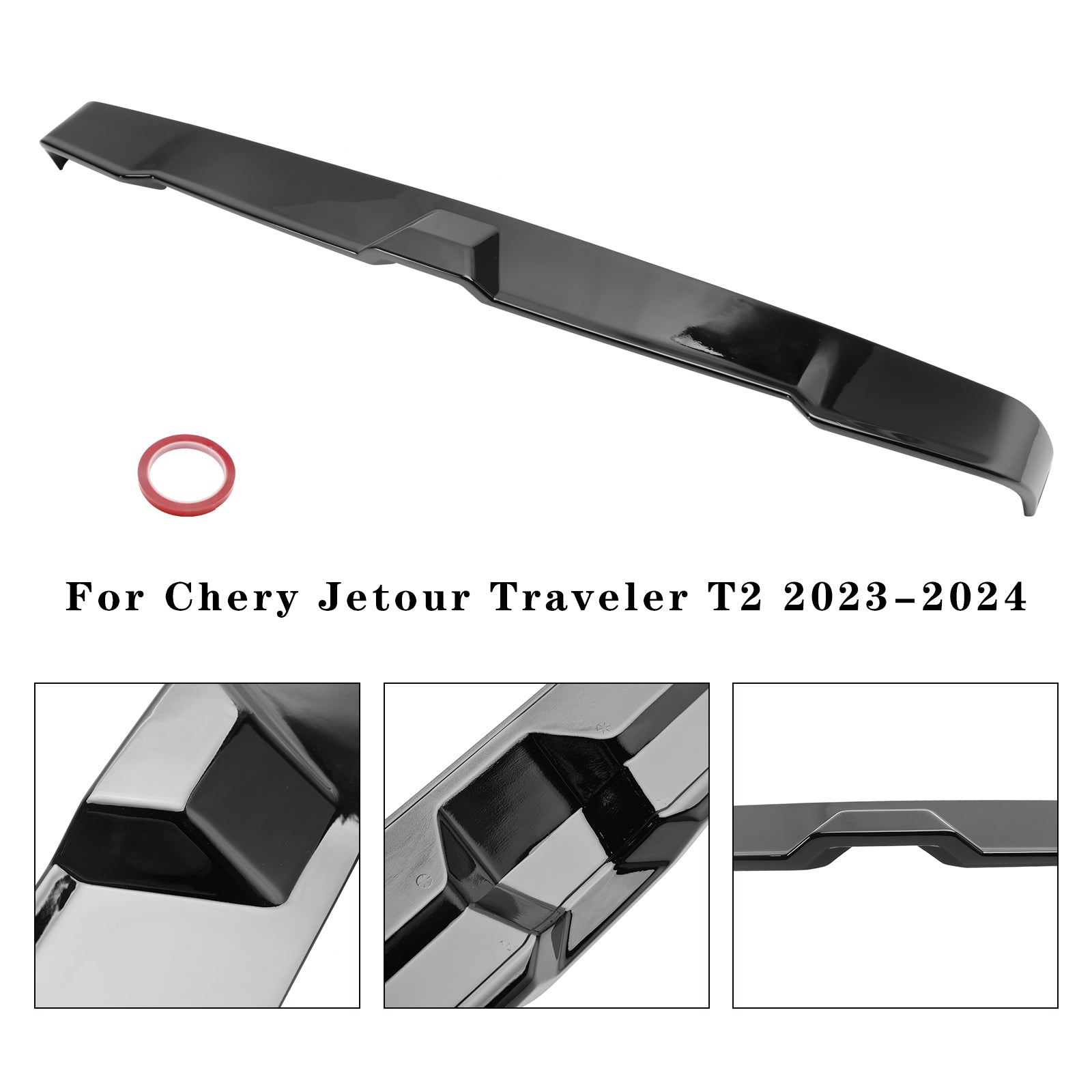 Gloss Black Rear Boot Spoiler Roof Fit Chery Jetour Traveler T2 2023-2024