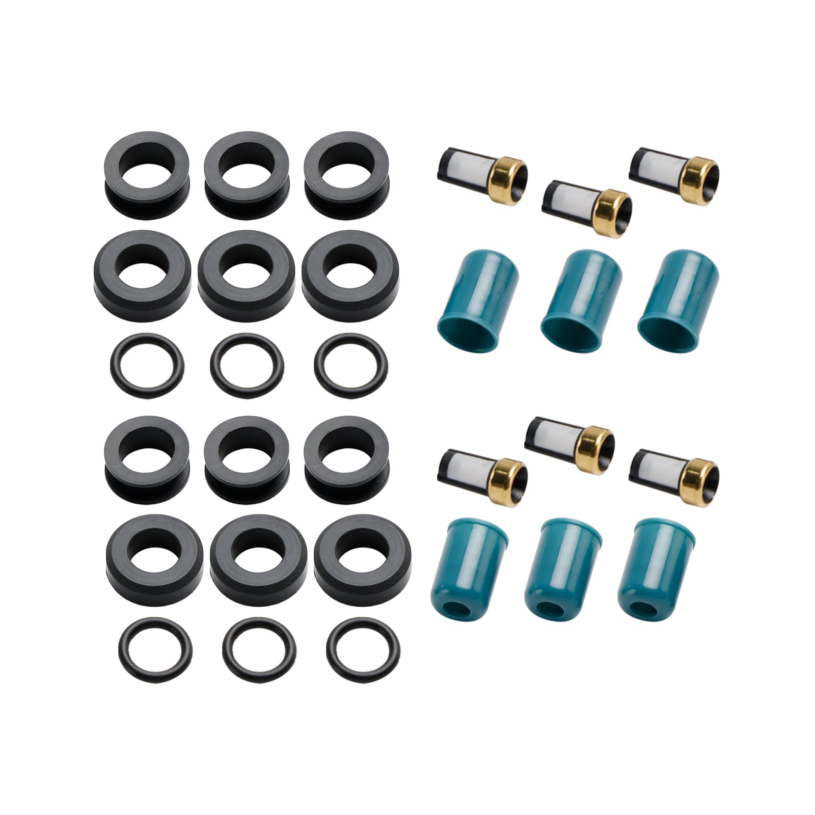 Fuel Injector Repair Seal Rebuild Kit Fit Toyota 3VZE 1988-1995 3.0L Truck