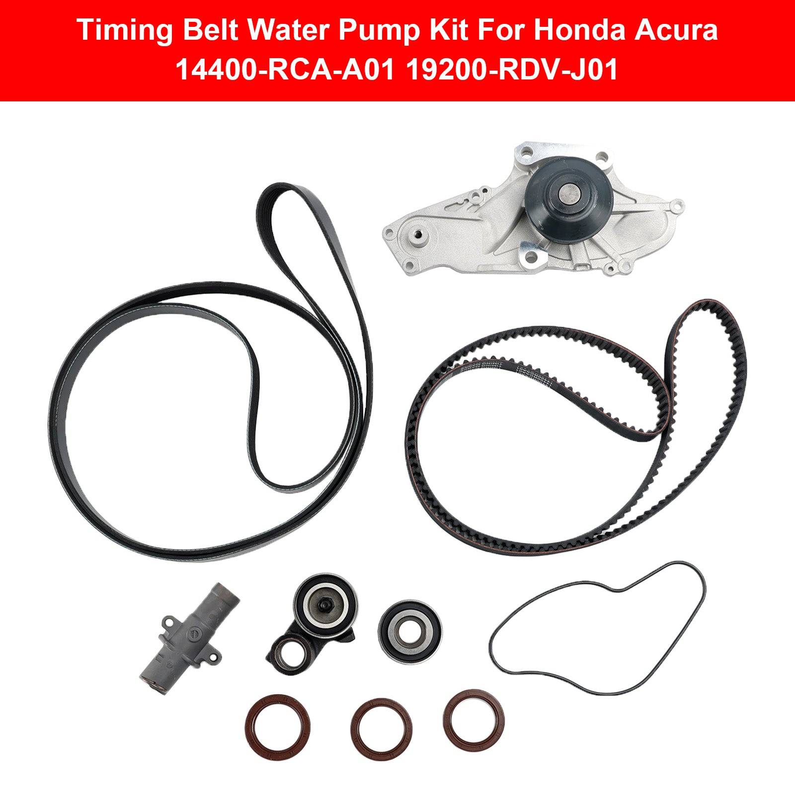 Honda Ridgeline 2006-2014 All 3.5L / V6 Timing Belt Water Pump Kit 14400-RCA-A01 19200-RDV-J01