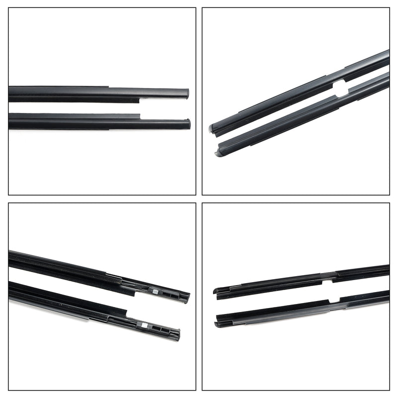 4pcs Outer Door Glass Weatherstrip Moulding For Toyota Yaris Vitz 2005-2010