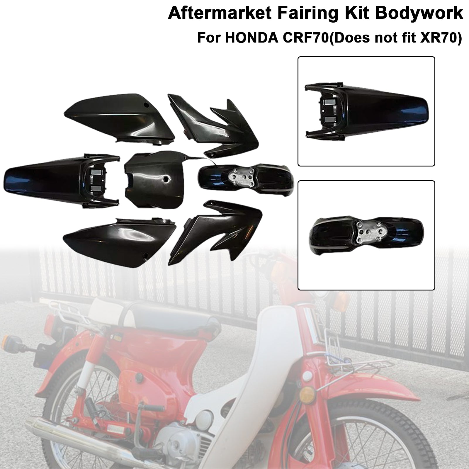 HONDA CRF70 DIRT BIKE Body Plastic Kit Fender Fairing