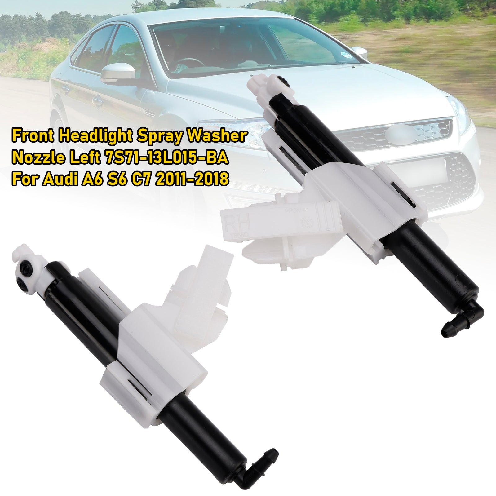 2007-2014 Ford Mondeo MK4 1 Pair Front Headlight Spray Washer Nozzle