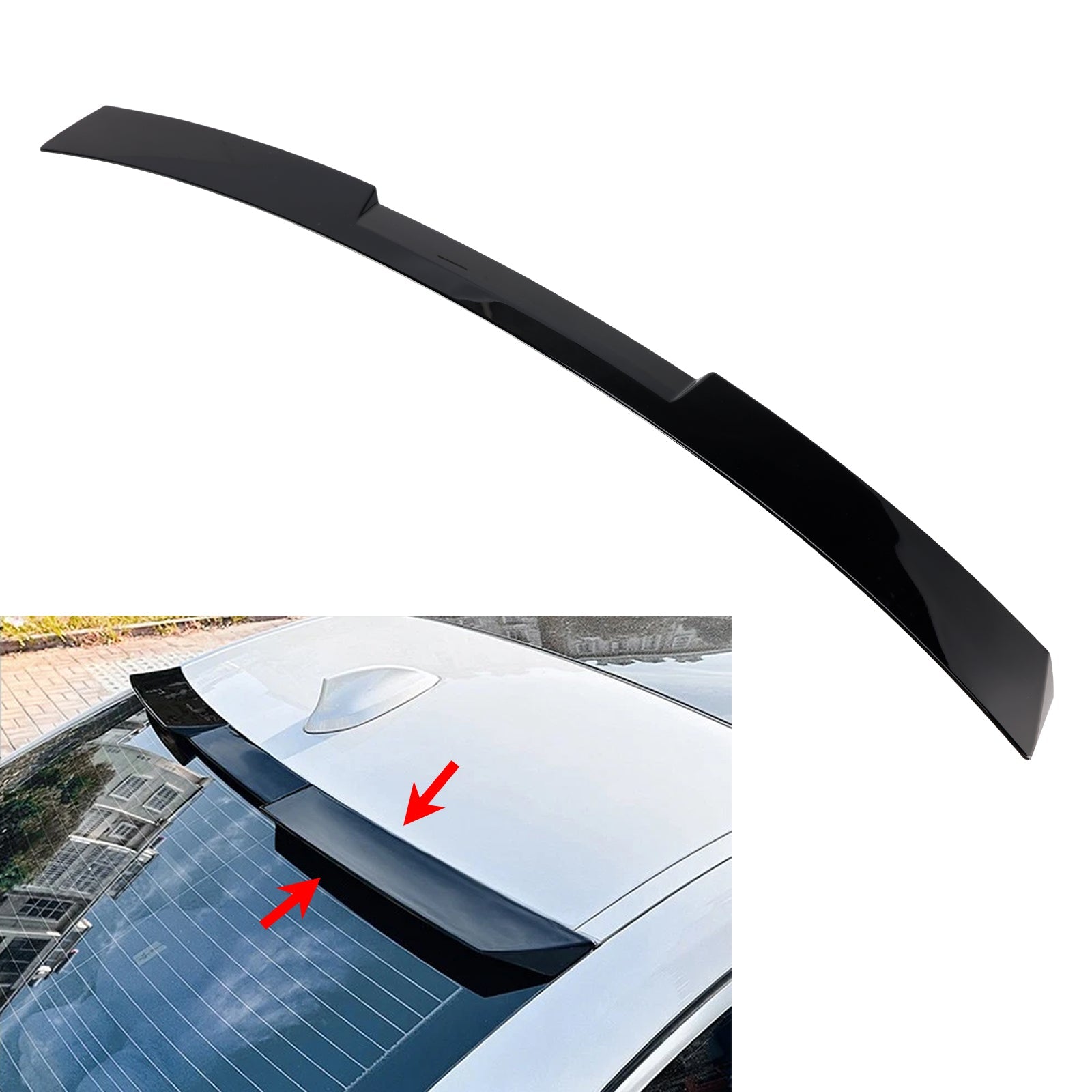 Gloss Black Rear Roof Spoiler Window Wing For BMW 3 Series G20 G80 2018+