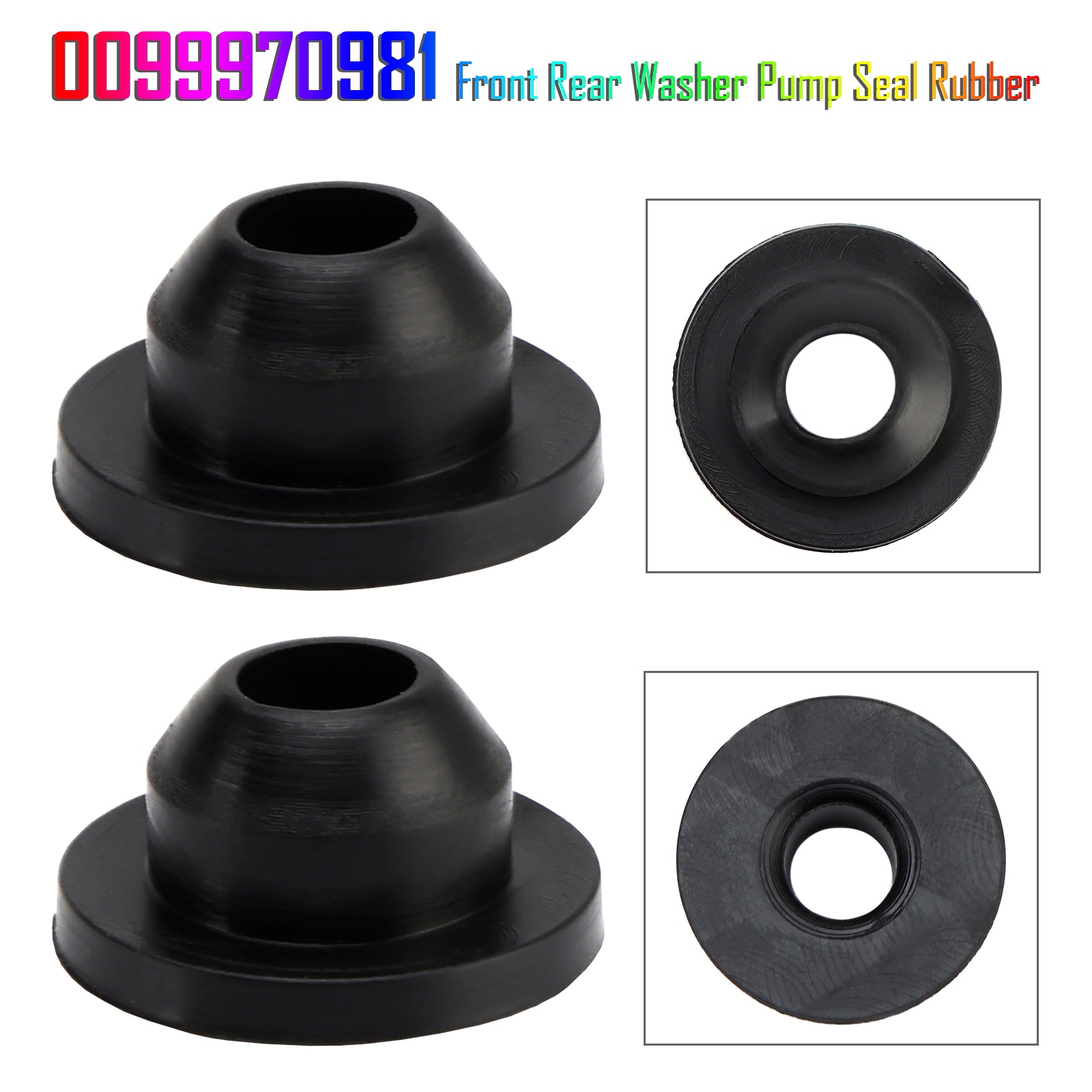2pcs Front Rear Washer Pump Seal Rubber for Mercedes-Benz A1239973681 0099970981