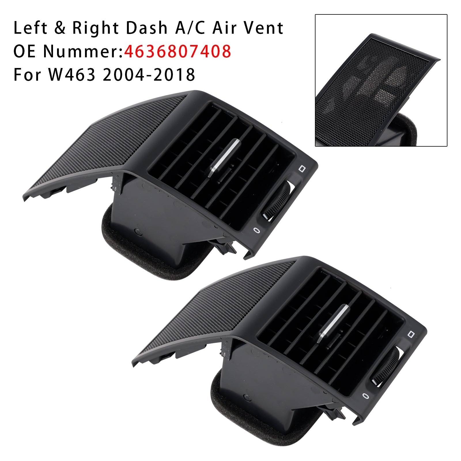 2004-2018 Mercedes W463 G Class G500 G55 AMG Left & Right A/C Air Vent 4636807408