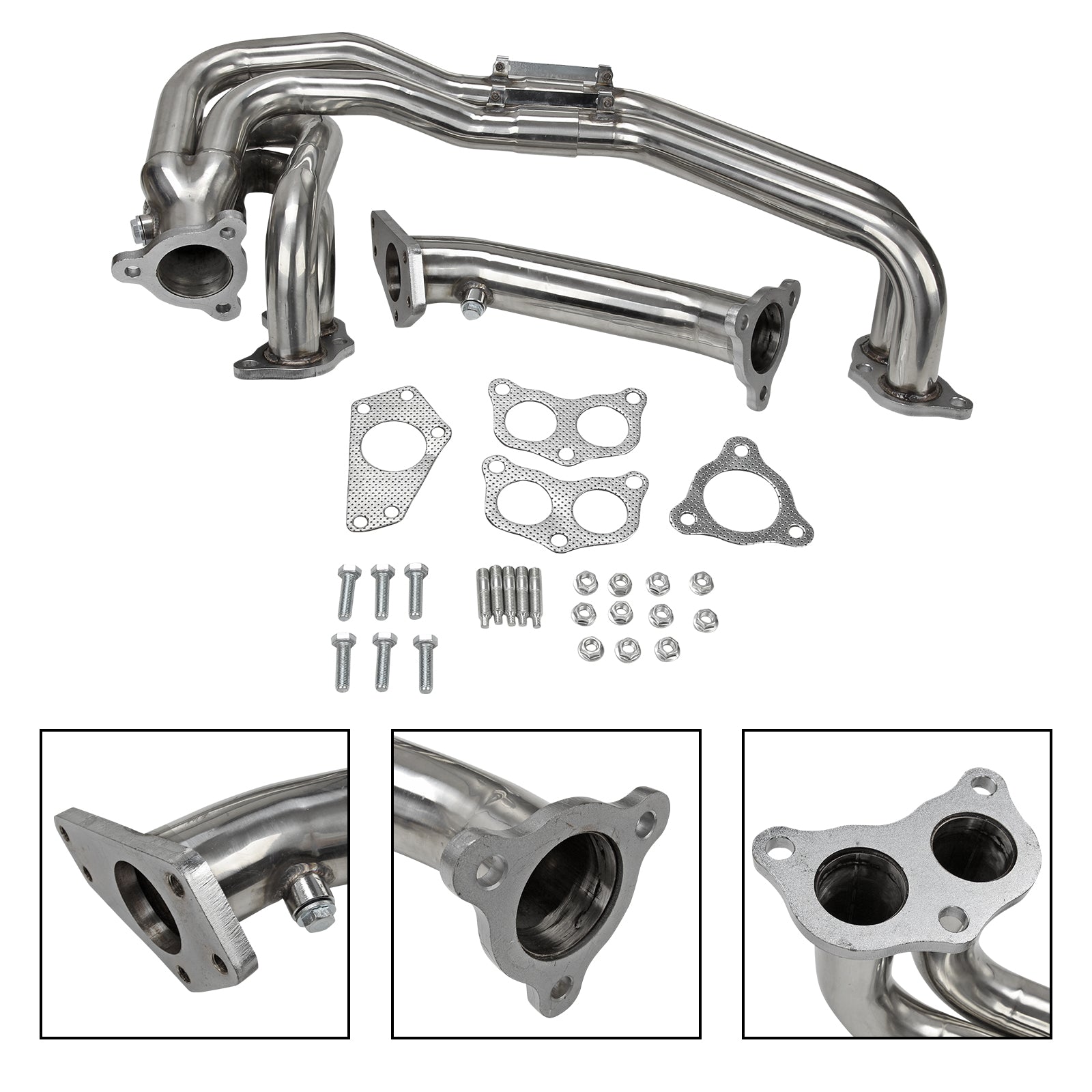 Exhaust Header Fit Impreza WRX/STI GDB GG EJ20/EJ25 02-06 Stainless Steel