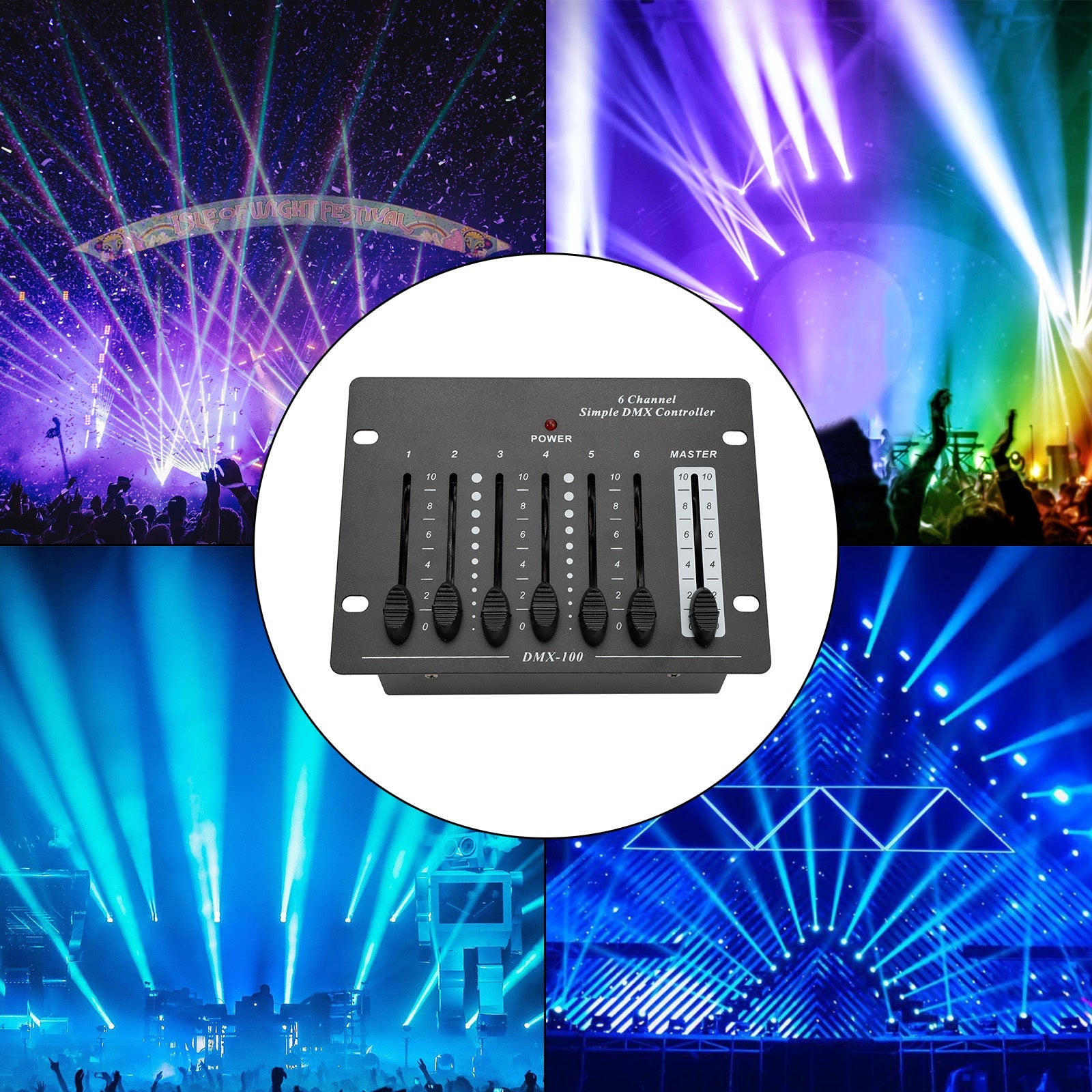 6 Channel Simple DMX Controller DMX Disco Party Console For Stage Club DJ Light