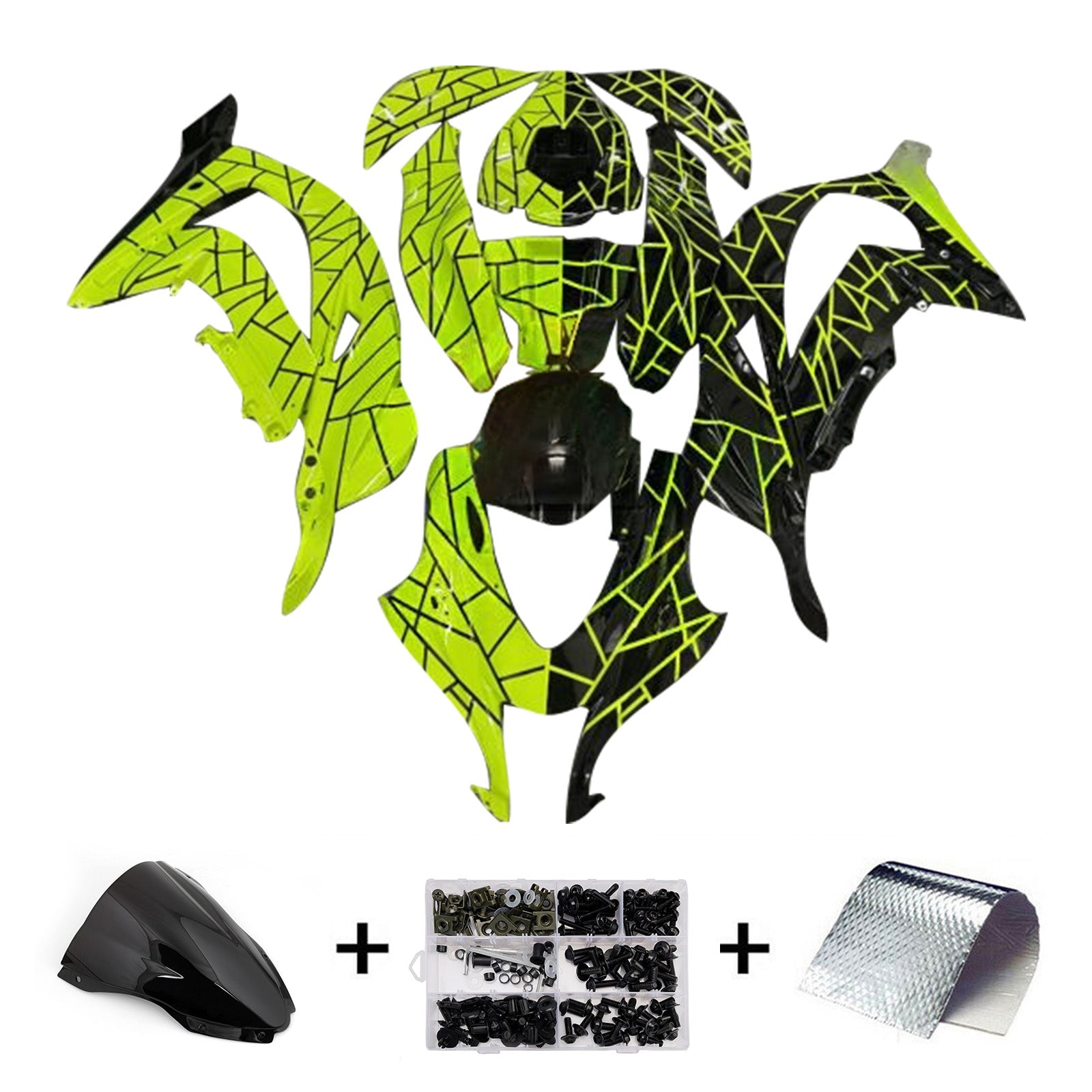 Injection Fairing Kit Bodywork Plastic ABS fit For Kawasaki ZX10R 2016-2020
