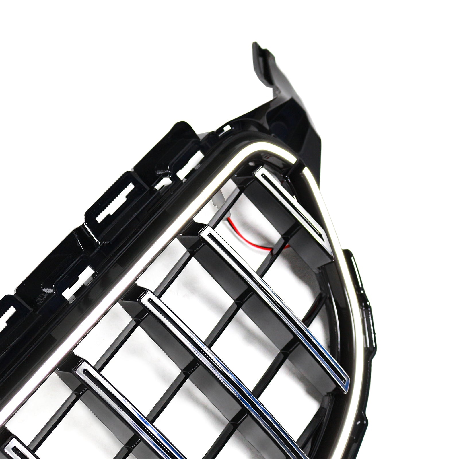 Chrome Front Bumper Grill Grille Fit Mercedes W205 C250 C300 2015-2021 W/LED