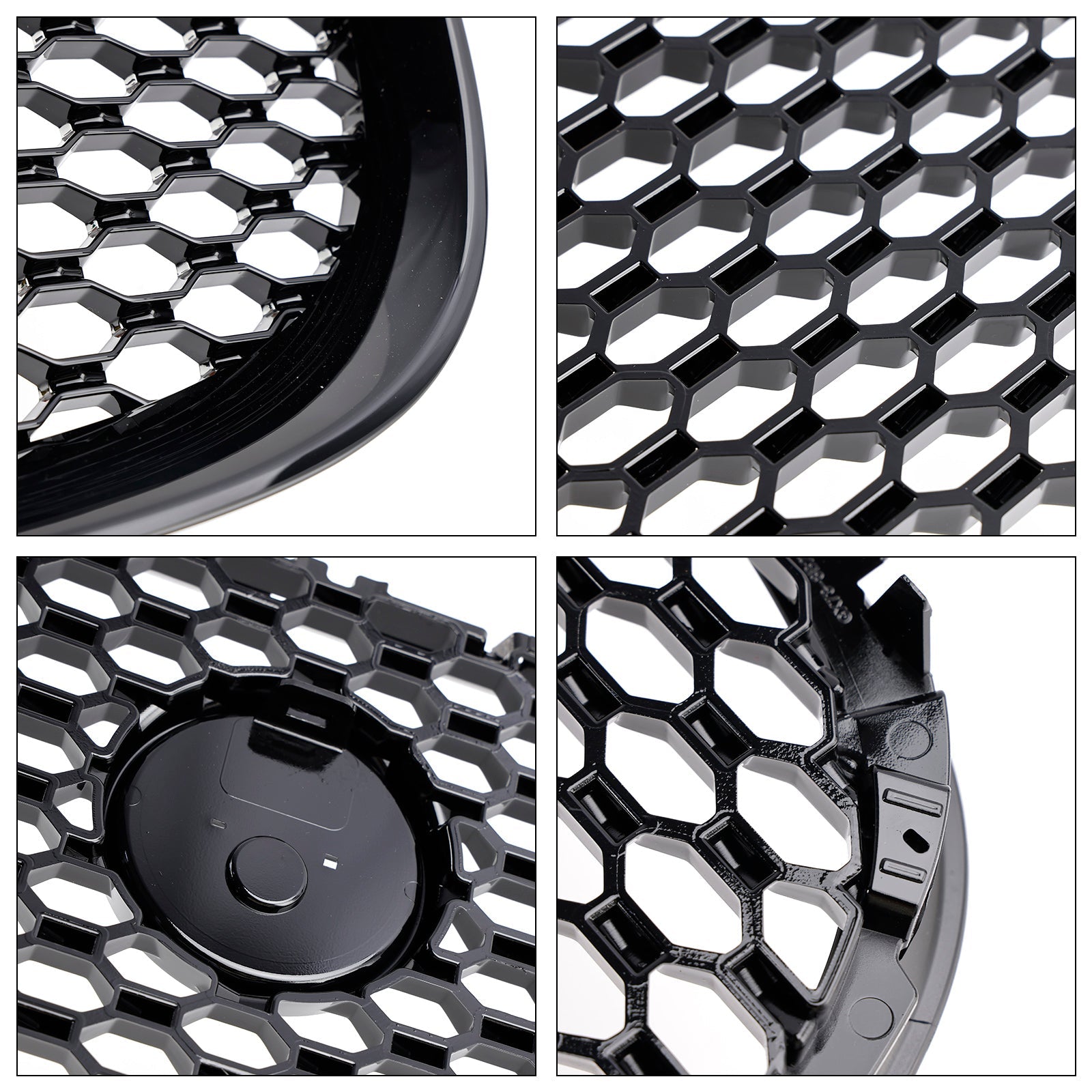 Gloss Black Honeycomb Front Bumper Grille Grill Fit Jaguar XE 2015-2018