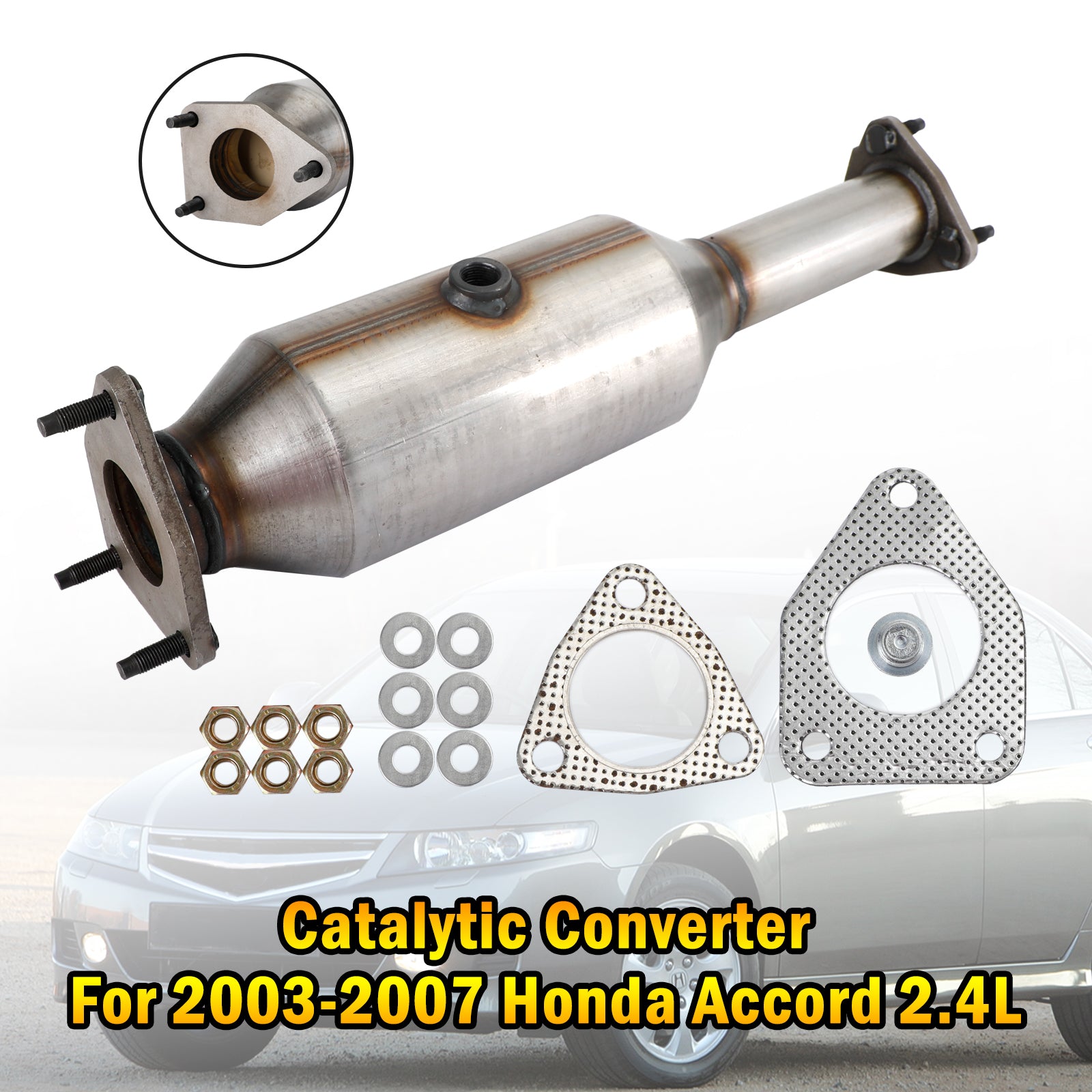 Honda Accord 2.4L 2003-2007 Exhaust Front Catalytic Converter Direct