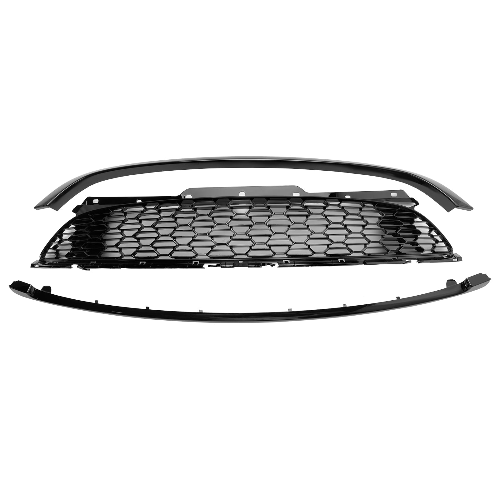 3PCS Gloss Black Front Grill Grille Fit Mini R55 R56 R57 R58 R59 Cooper S & JCW