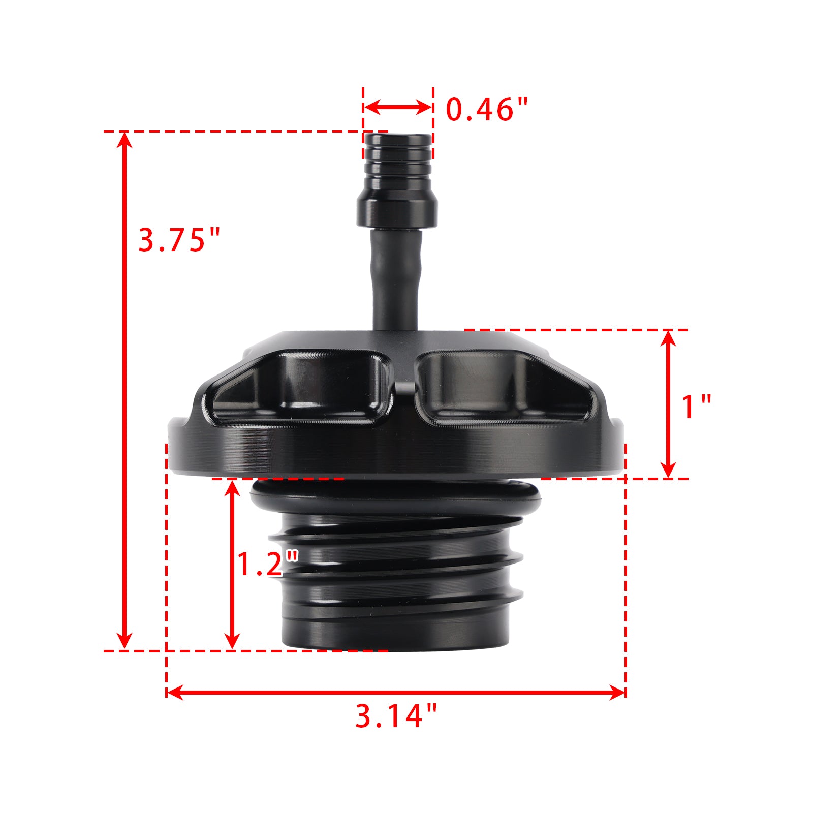 Aluminum Fuel Petrol Gas Cap with Vent Hose For Softail Low Rider S ST Touring