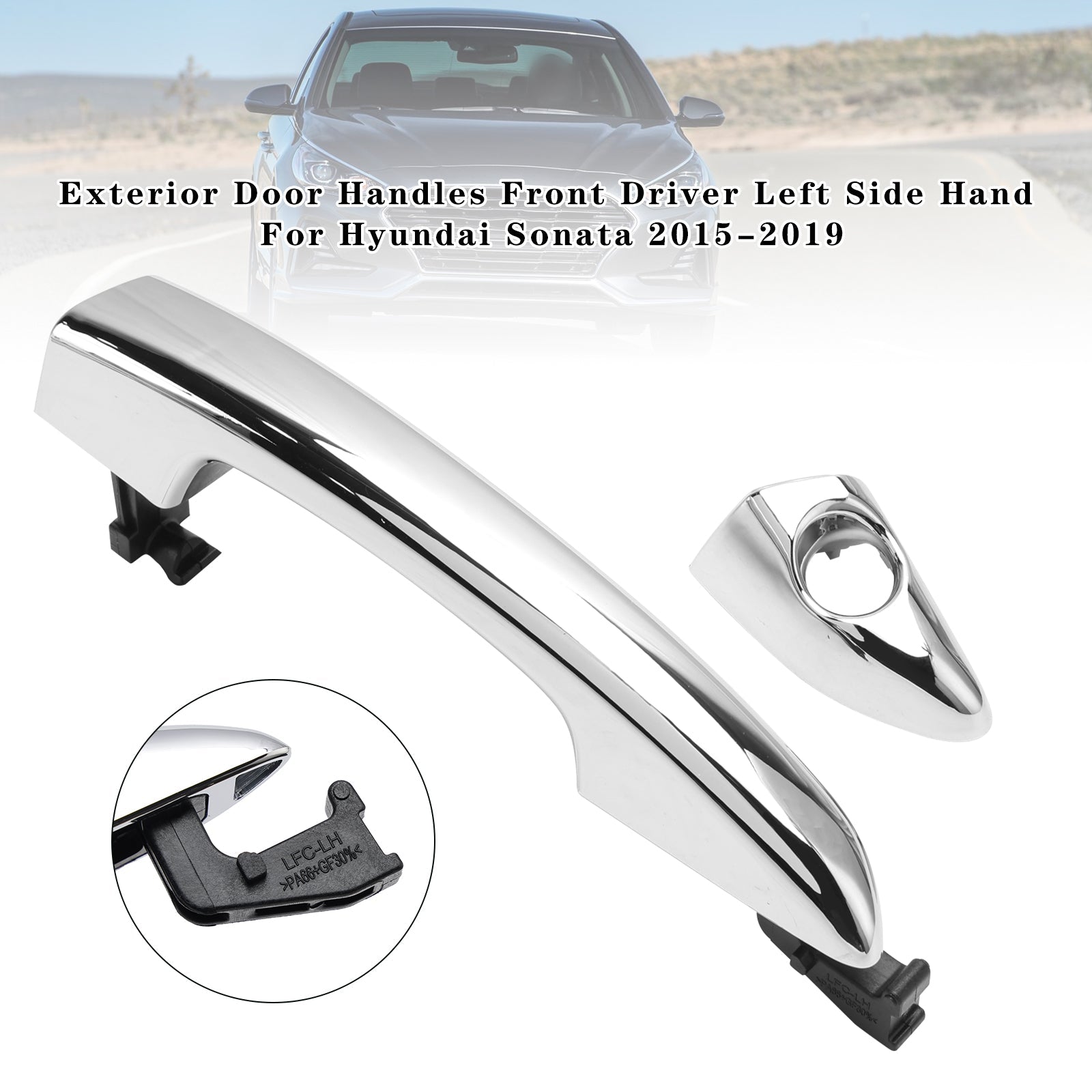 Exterior Door Handles Front Driver Left Side Hand For Hyundai Sonata 2015-2019