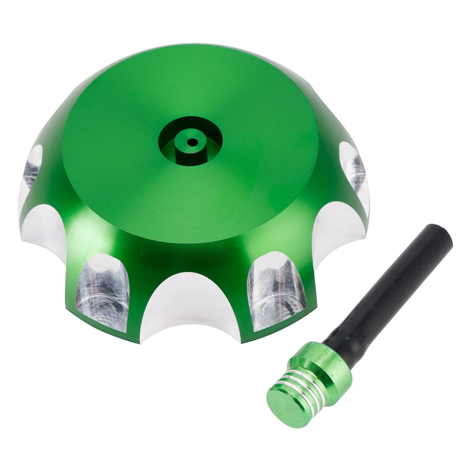 Aluminum Fuel Tank Cap w/Vent Green For Kawasaki KX65 KX85 KX100 KX125 2000-2013
