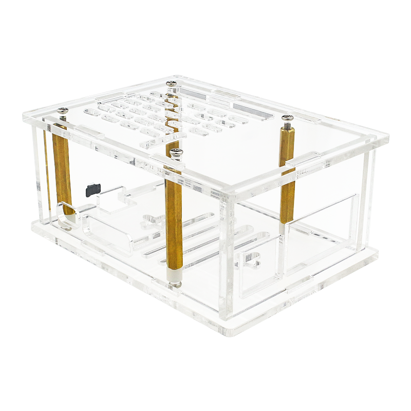 Raspberry Pi5 PCI-E Adapter Case  PCIe to M.2 Adapter Board Acrylic Box Radiator