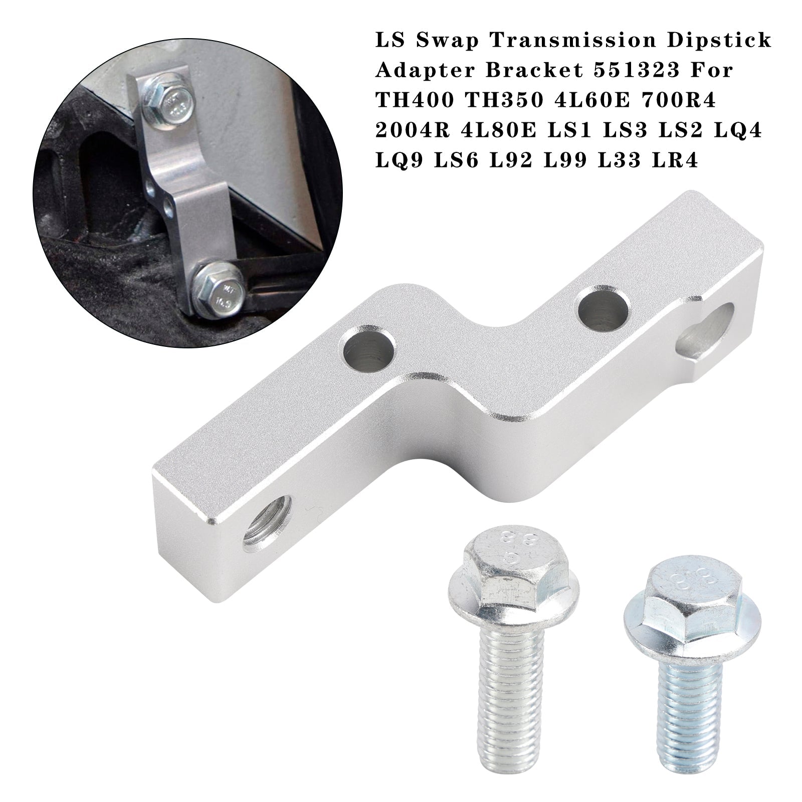 Transmission Dipstick Adapter Bracket 551323 For TH400 TH350 4L60E 700R4 2004R