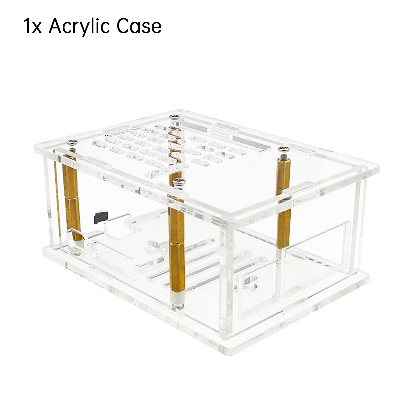 Raspberry Pi5 PCI-E Adapter Case  PCIe to M.2 Adapter Board Acrylic Box Radiator