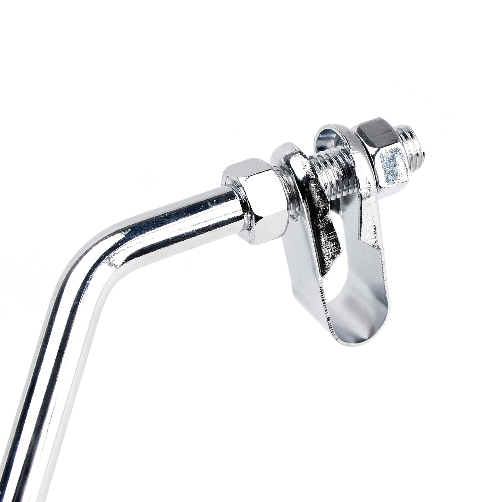 Pair Universal Motorcycle 4" Chrome Clamp-On Mirrors - Round for 7/8" in Bars