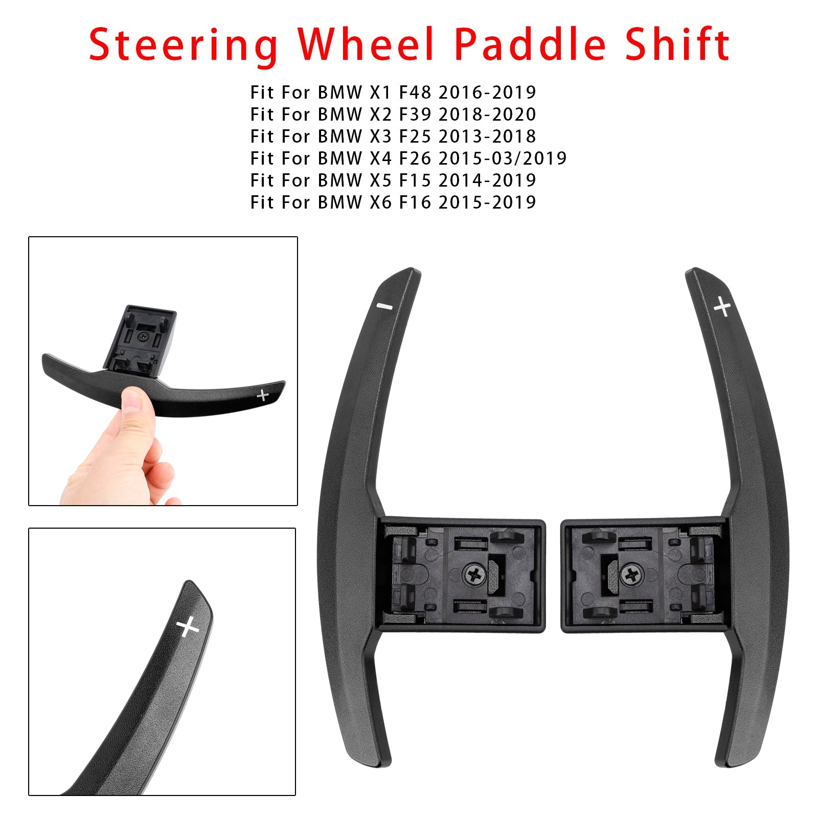 Paddle Shifter Extension For BMW F Series F30 F31 F32 F10 X3 X5 Aluminium Black