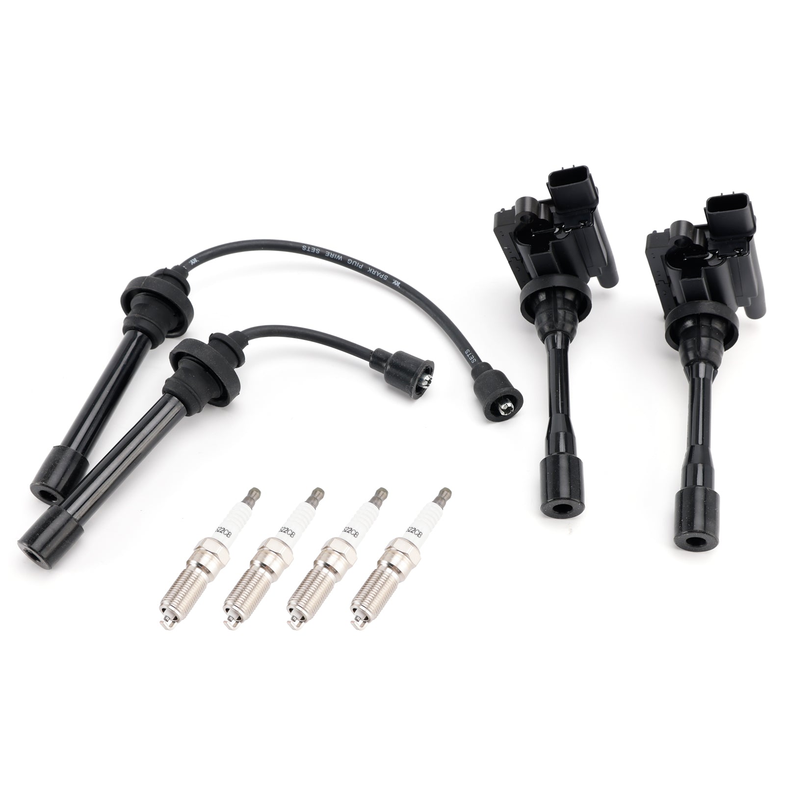 2001-2005 For Chrysler Sebring 2.4L L4 2x Ignition Coil+2x Wires+4x Plugs UF295 AA-3554-02