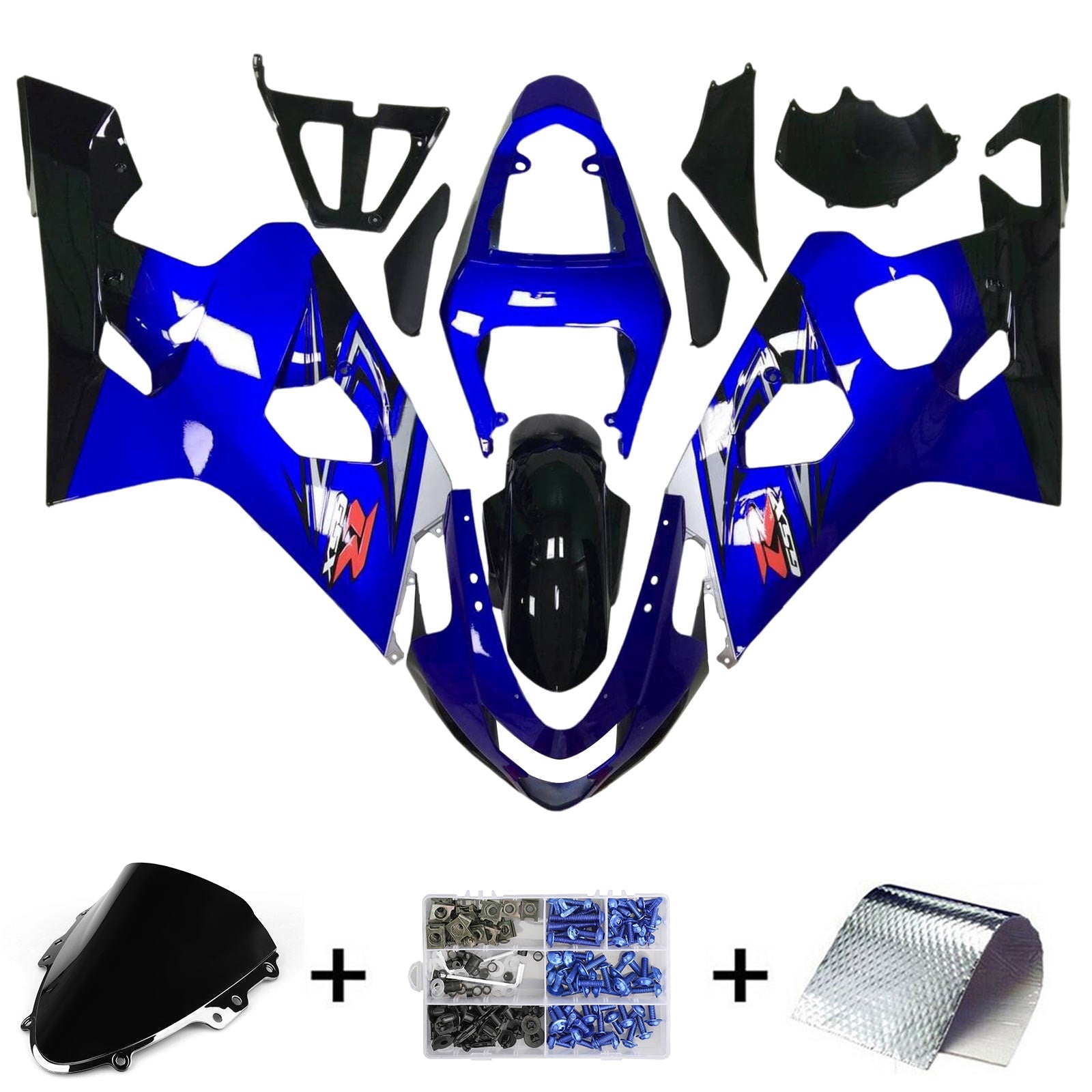 Aموتوبارت سوزوكي GSXR 600/750 2004-2005 K4 الهدايا المجمعة هيكل السيارة البلاستيك ABS