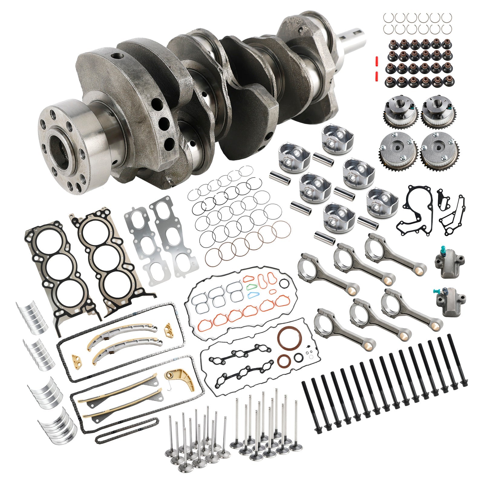 2013-2019 Hyundai Santa Fe 3.3L G6DH 3.3L Engine Rebuild Overhaul Kit w/ Crankshaft Rods Timing