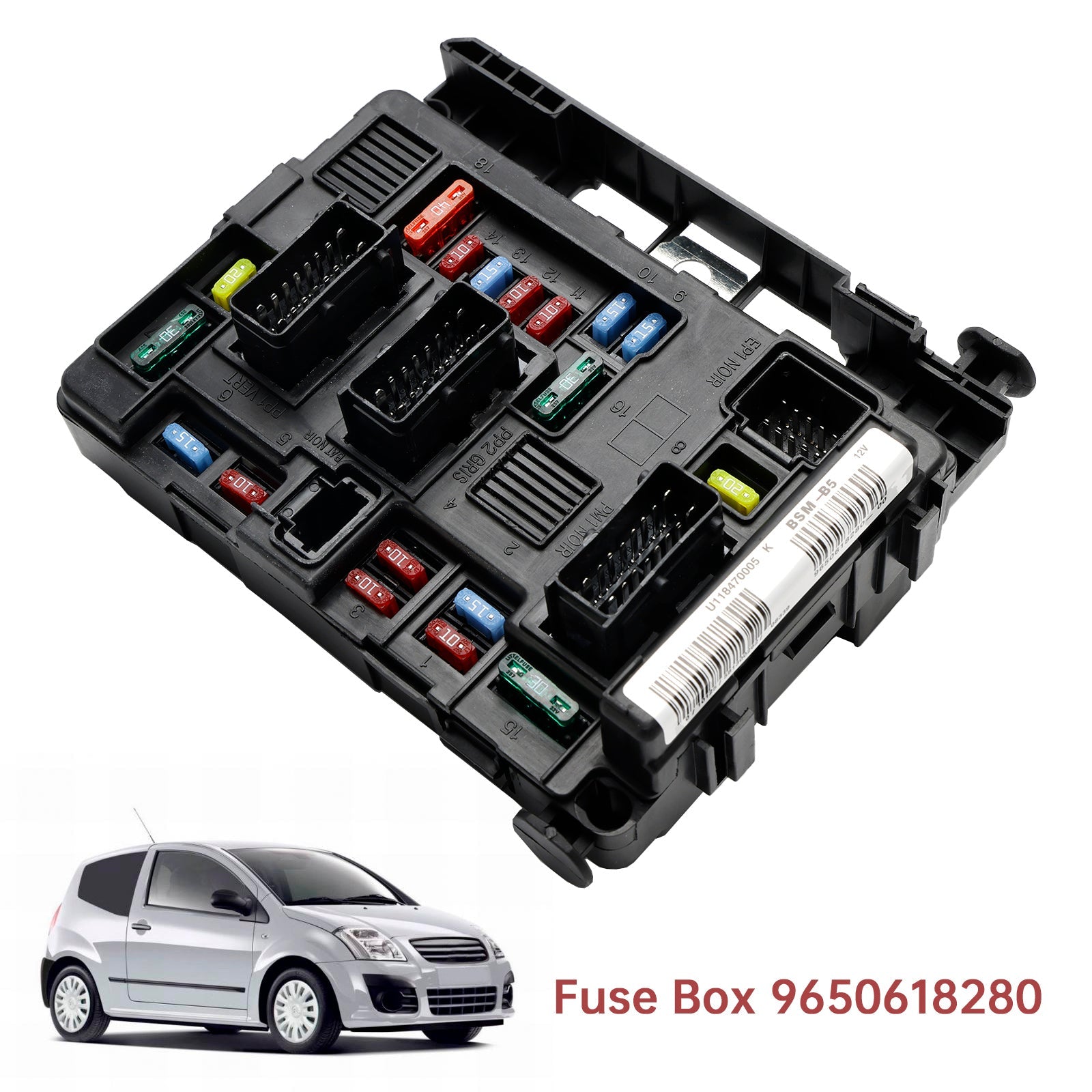 Fuse Box Module 9650618280 For Citroen C2 C3 I II C3 Picasso Peugeot 1007 207